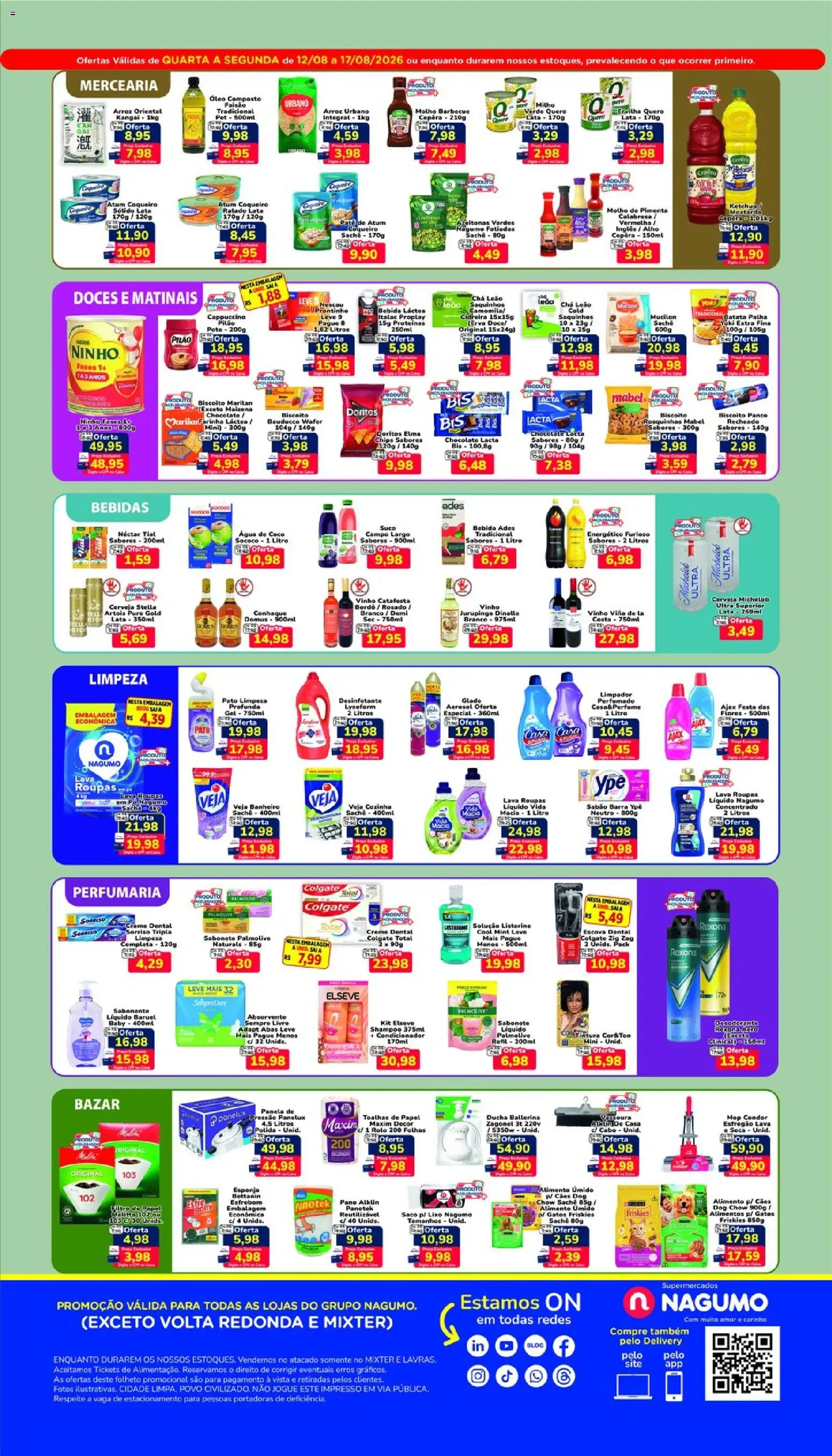 Nagumo Folheto - válido de 12/08/2026 | Página: 2 | Produtos: Bebidas, Suco, Água, Creme