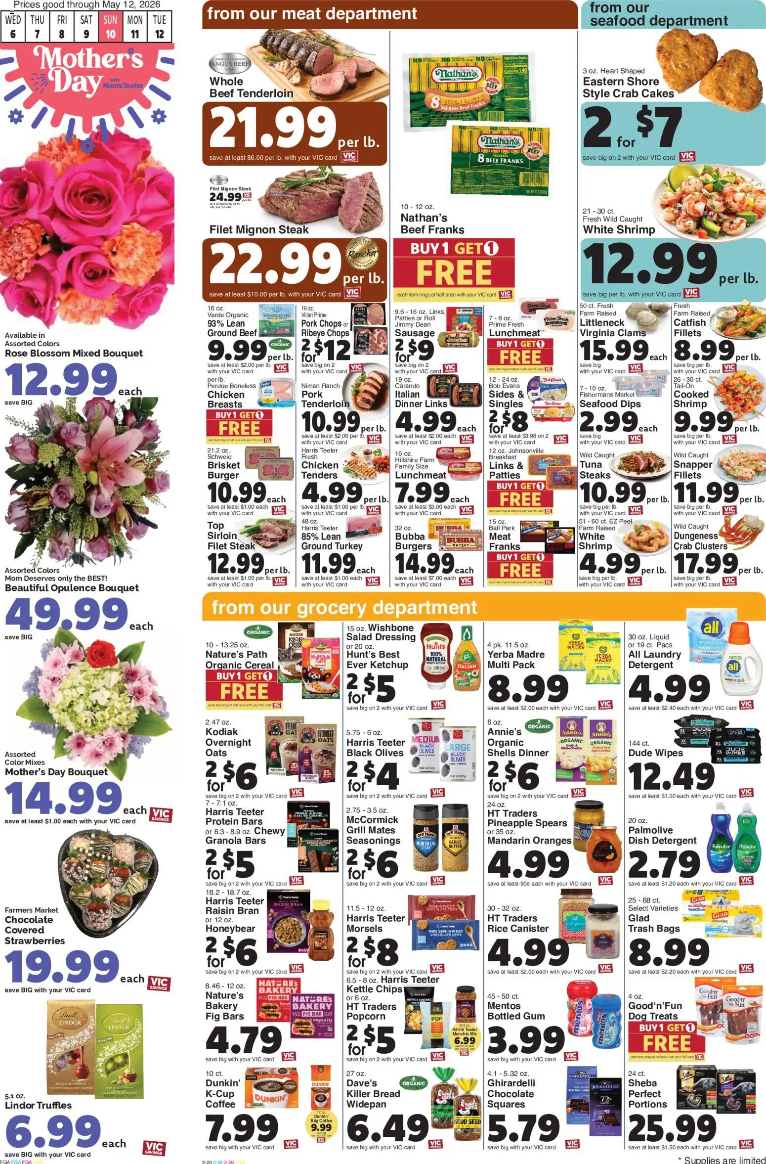 Harris Teeter Weekly Ad - valid from 06.05.2026 | Page: 6 | Products: Chocolate, Rice, Salad, Salt
