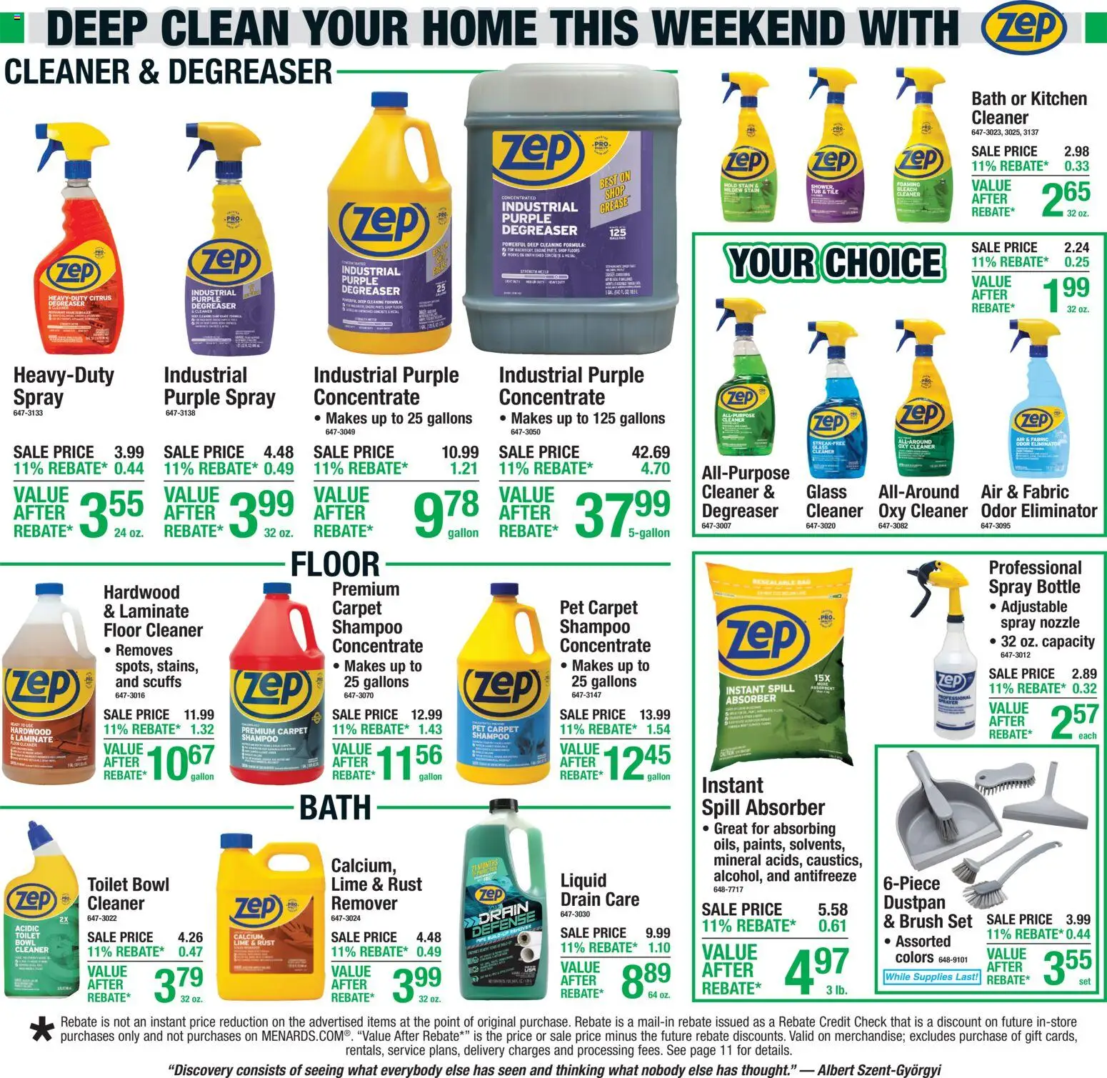 Menards Weekly Ad - valid from 18.06.2026 | Page: 16 | Products: Carpet, Brush, Antifreeze, Lime
