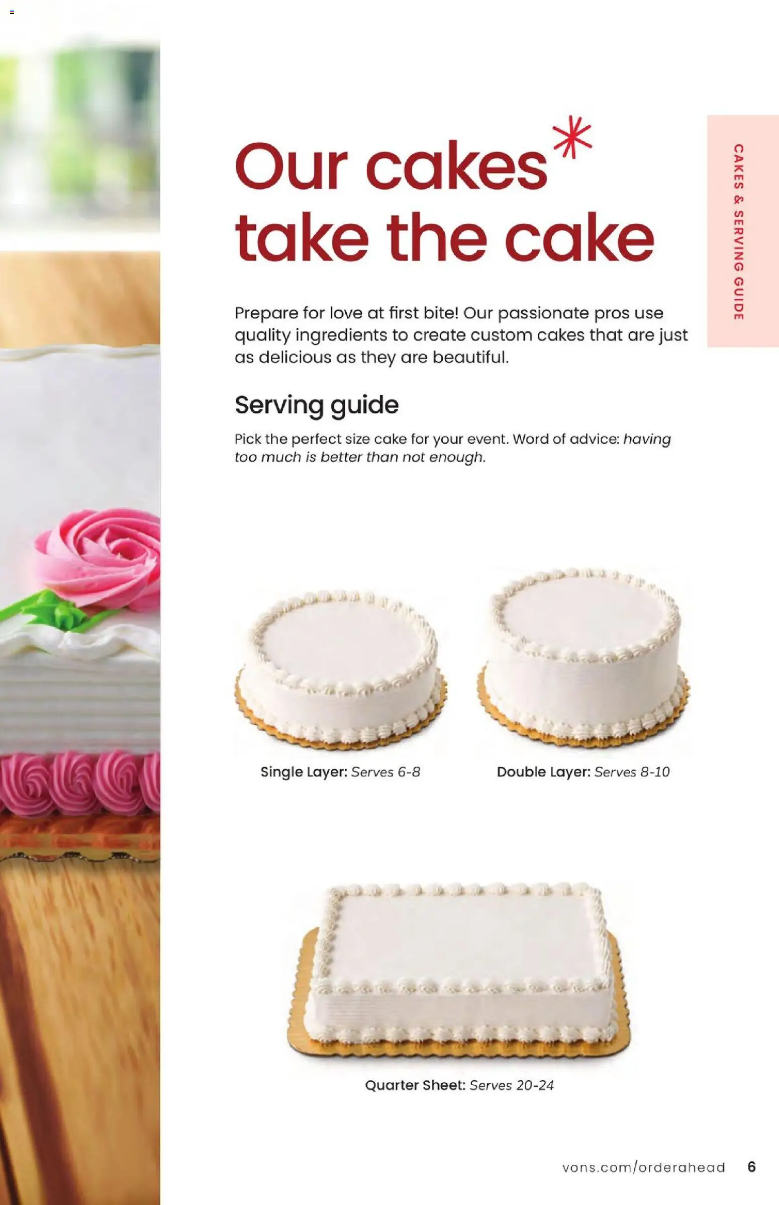 Vons Entertaining Guide - valid from 10/01/2025 | Page: 7 | Products: Cake, Sheet