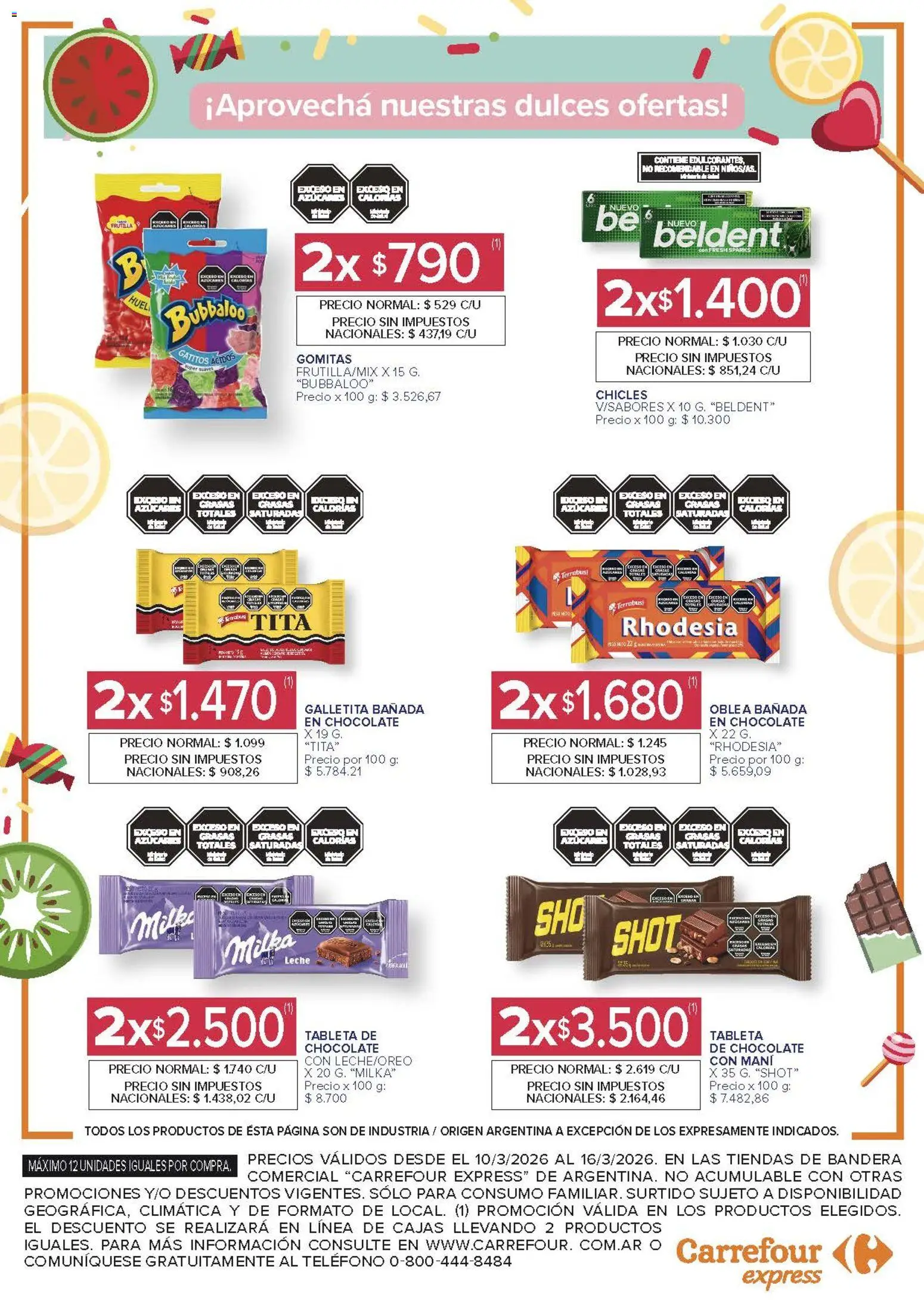 Carrefour Express - Ofertas │ válido desde el 11.03.2026 | Página: 4 | Productos: Teléfono, Gomitas, Mani, Leche