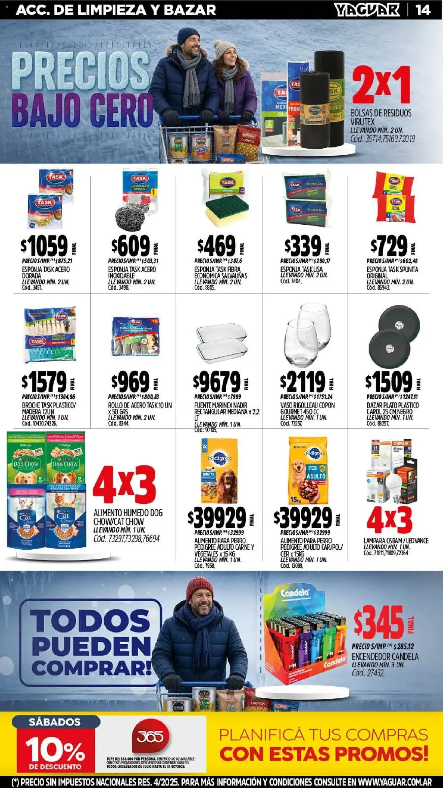 Yaguar - Oferta Semanal Chaco │ válido desde el 20/07/2026 | Página: 14 | Productos: Encendedor, Lámpara, Fuente, Esponja