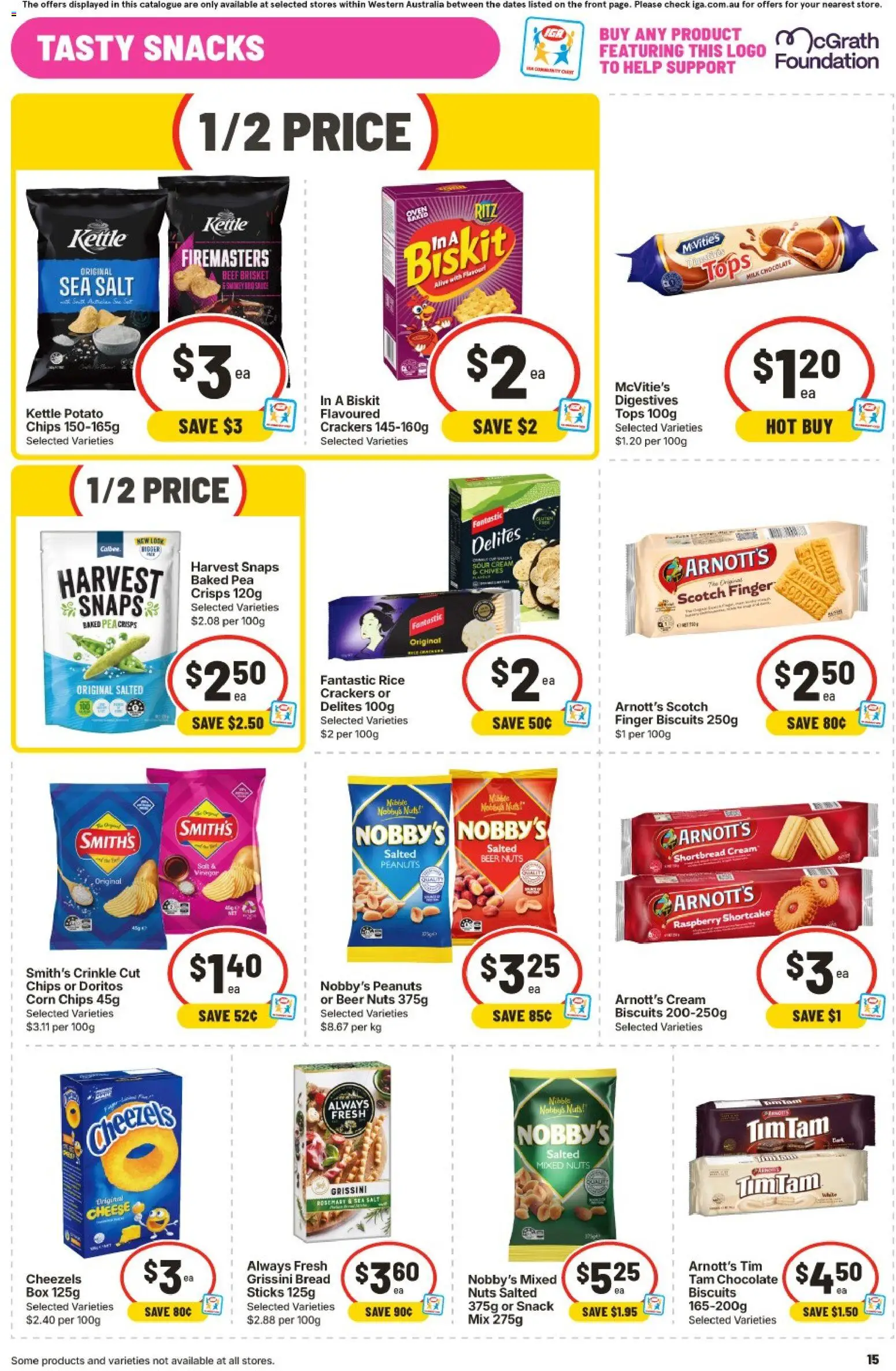 IGA catalogue - valid from 23/09/2026 | Page: 15 | Products: Box, Cheese, Chips, Biscuits