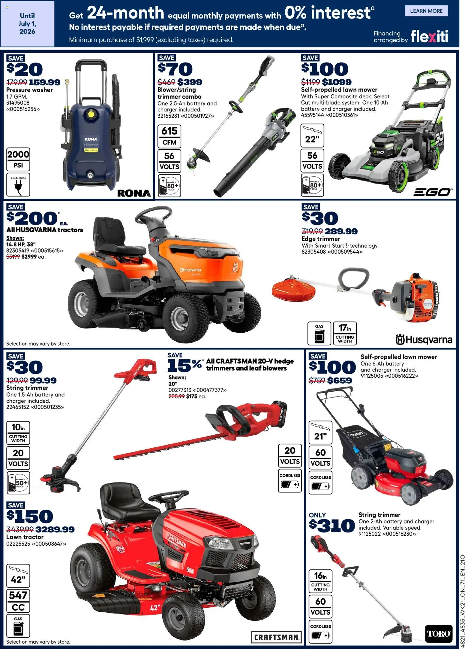 Rona flyer valid from 18.06.2026 | Page: 12 | Products: Mower, Battery