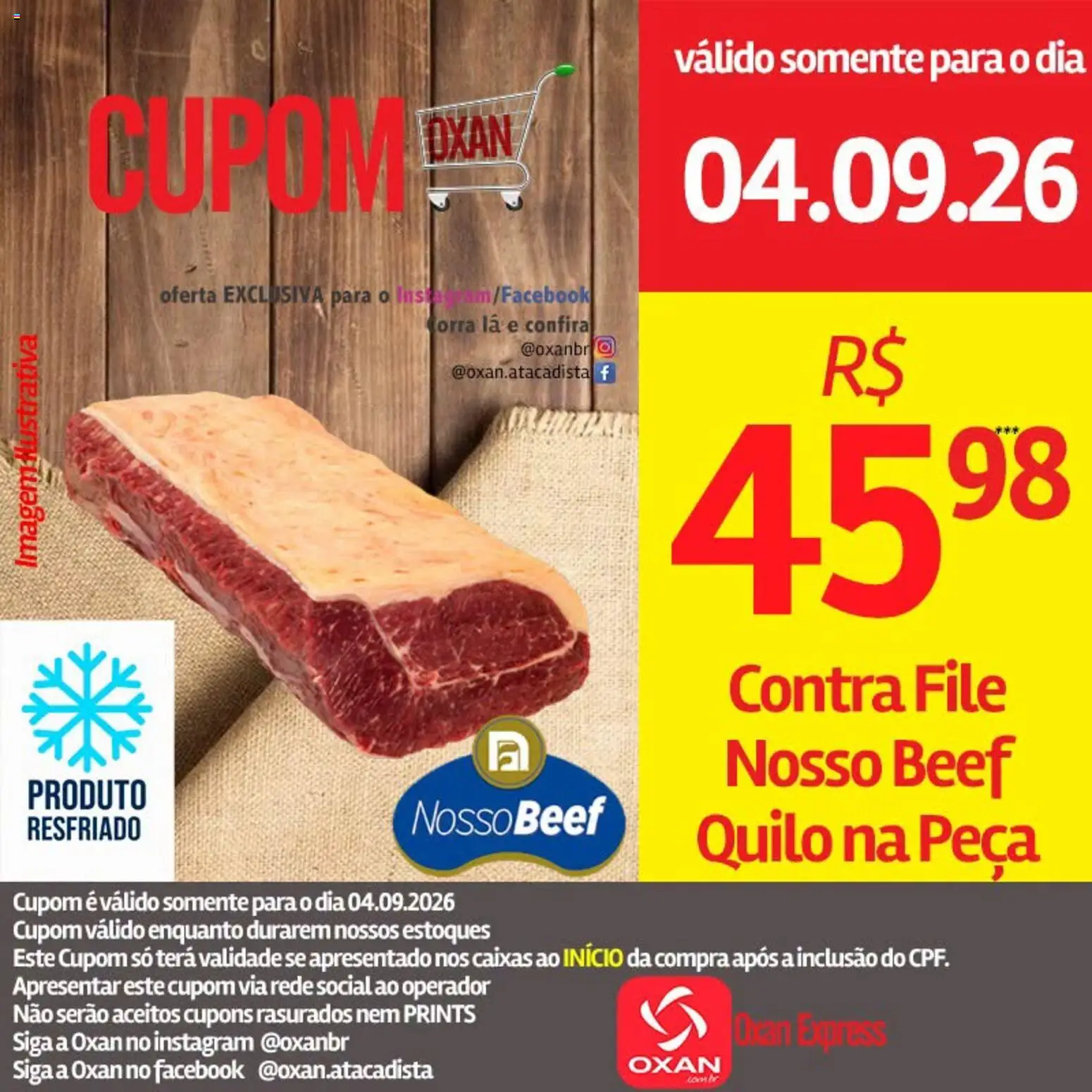 Oxan Atacadista Folheto - válido de 04/09/2026 | Página: 20 | Produtos: Contra filé