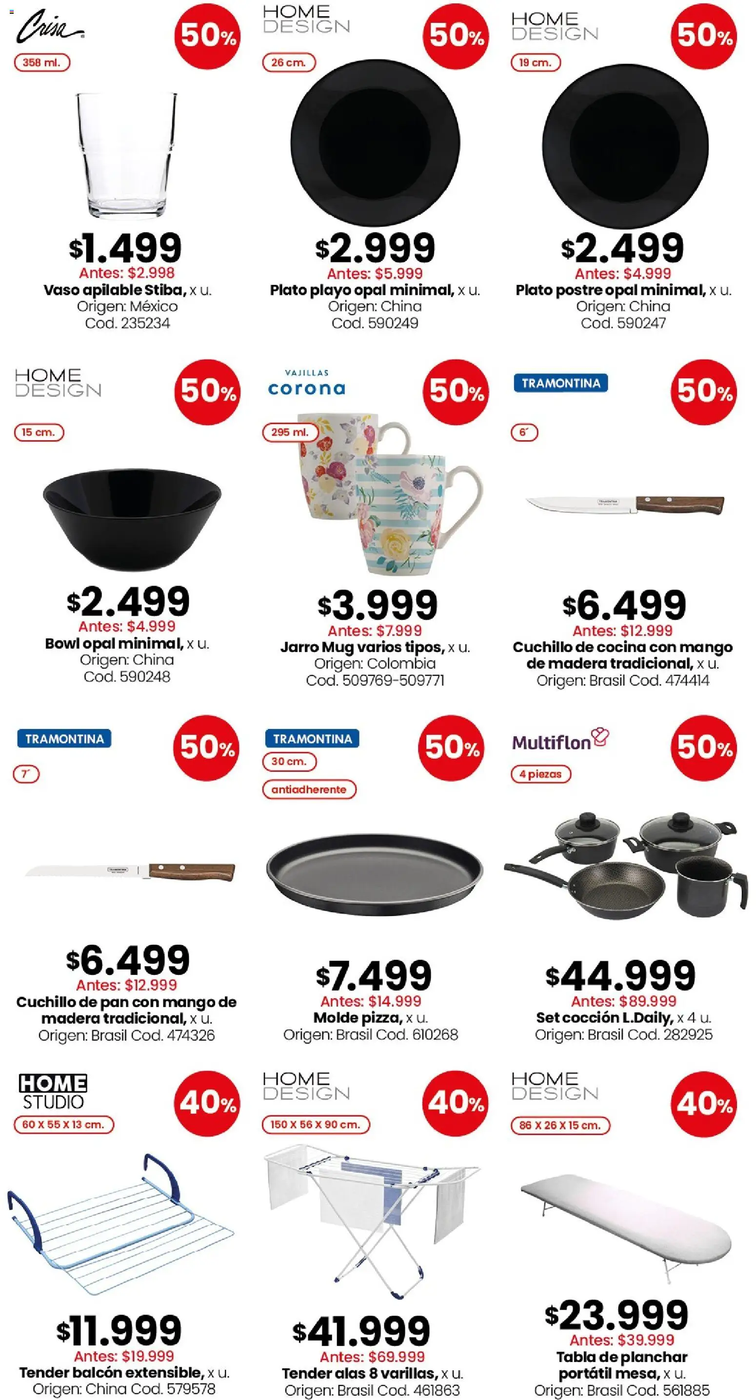 Coto - Bazar, deco, aire libre y mascotas │ válido desde el 29/06/2026 | Página: 2 | Productos: Cuchillo, Planchar, Tender, Pan