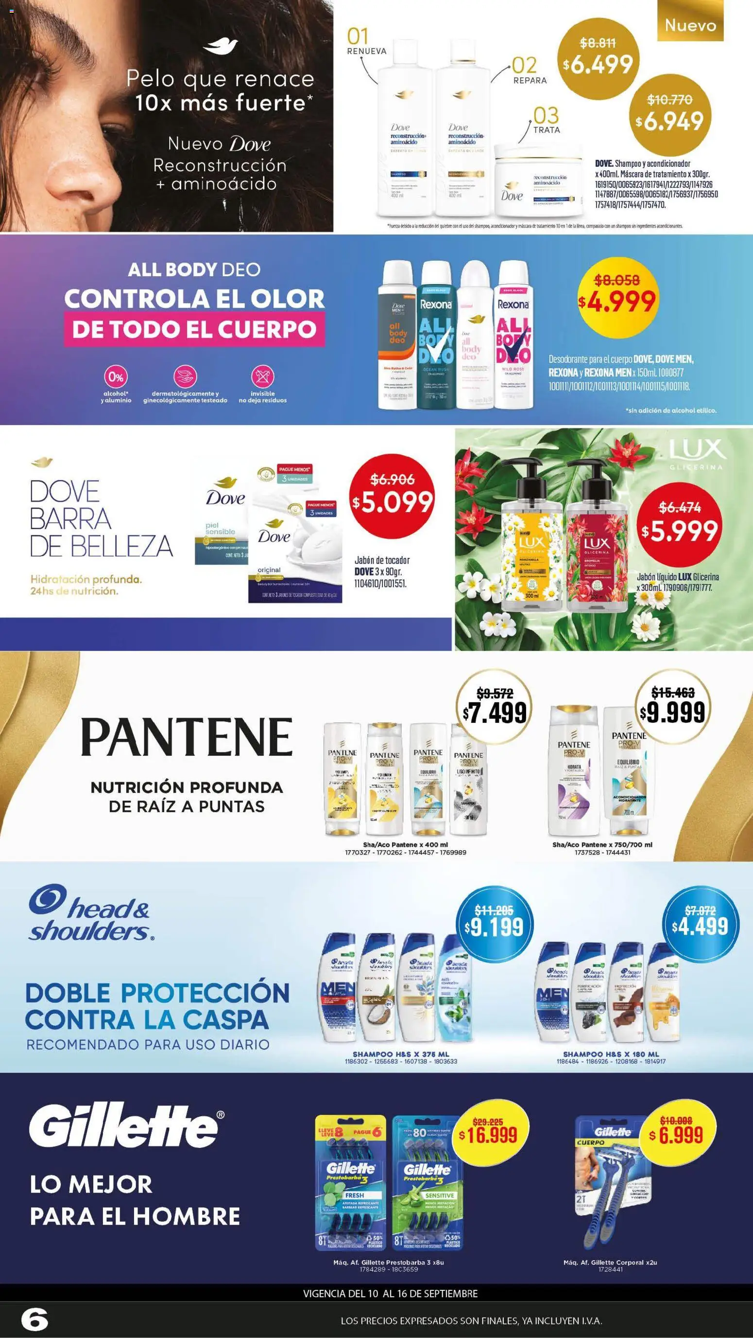 Makro ofertas especiales │ válido desde el 10/09/2026 | Página: 6 | Productos: Jabón líquido, Shampoo, Jabón, Desodorante