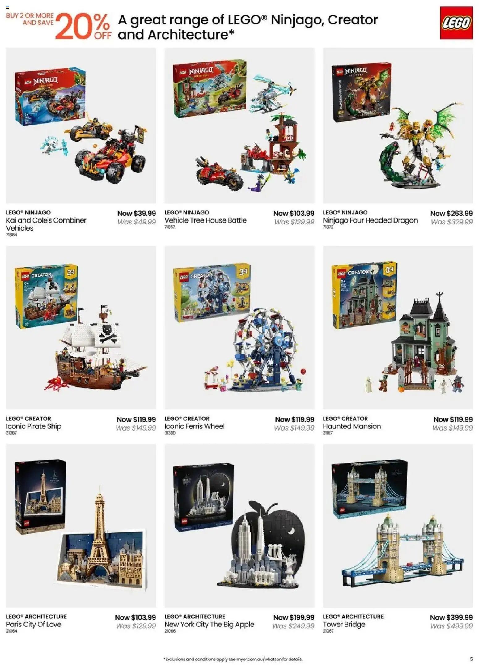 Myer - Toy Sale - 14/09/2026 > weekly / monthly specials | Page: 7 | Products: LEGO