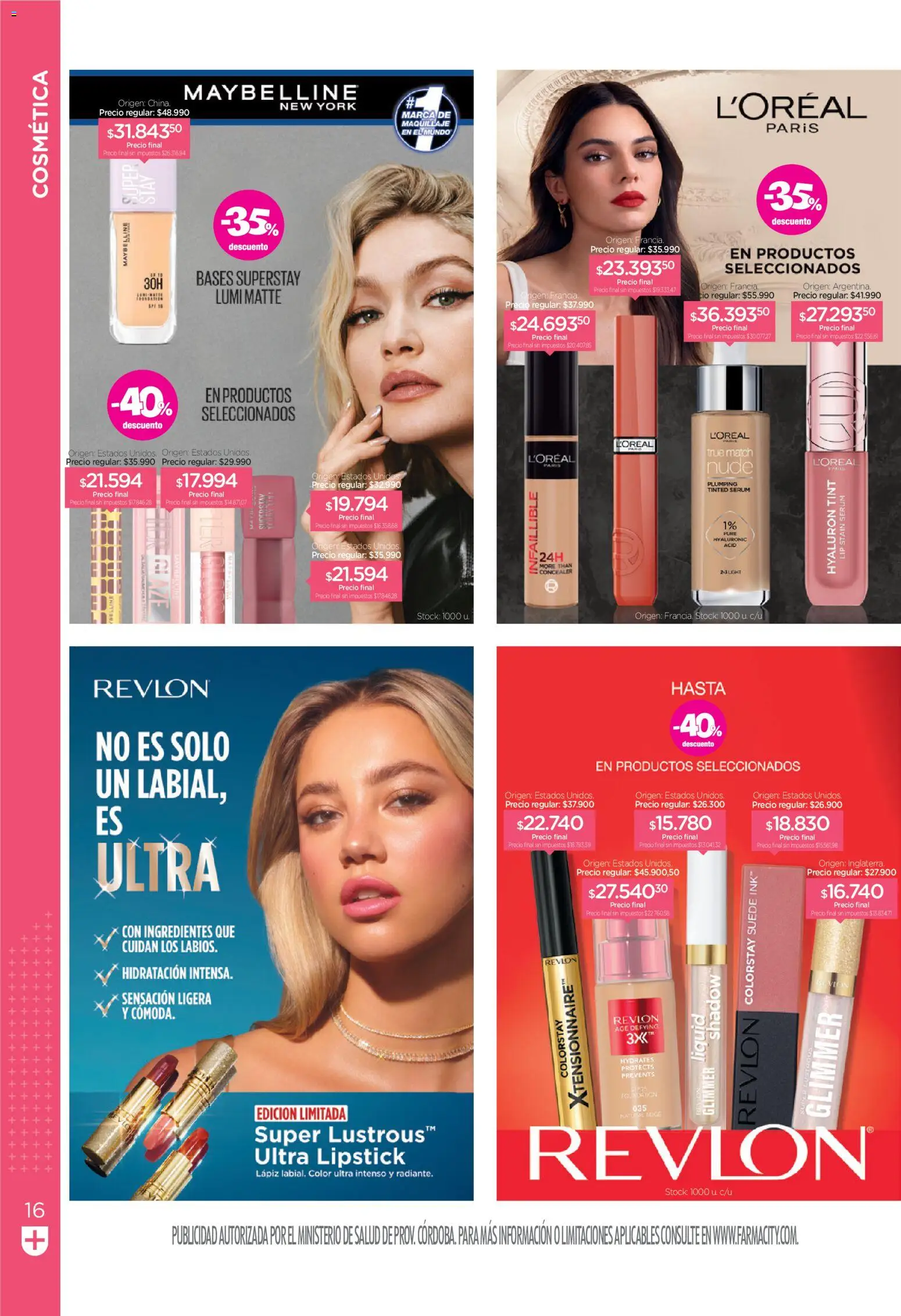 Farmacity catálogo │ válido desde el 01/09/2026 | Página: 16 | Productos: Maquillaje, Serum, Ingredientes, Puré