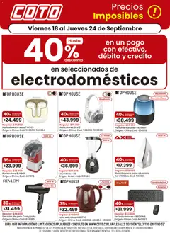 Vista previa Coto - Electrodomésticos válido desde el 18/09/2026