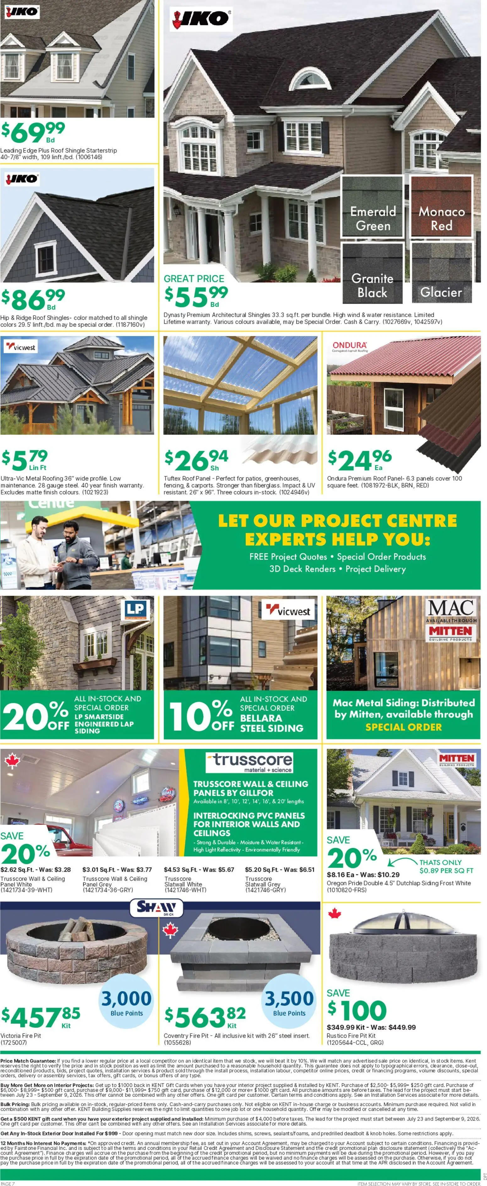 Kent flyer valid from Aug 27, 2026 | Page: 8 | Products: Water, Ridge, Door