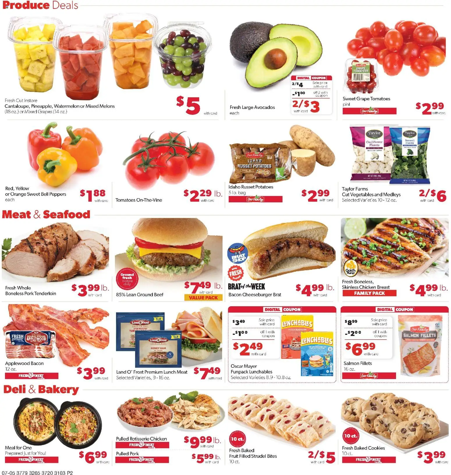 Family Fare Weekly Ad - NE - valid from 07/05/2026 | Page: 2 | Products: Bakery, Vegetables, Grapes, Bag