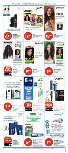 Preview of Pharmaprix weekly flyer / circulaire from shop Pharmaprix valid from Jul 3, 2026 | Page: 10 | Products: Hat, Body wash, Toothpaste, Oil