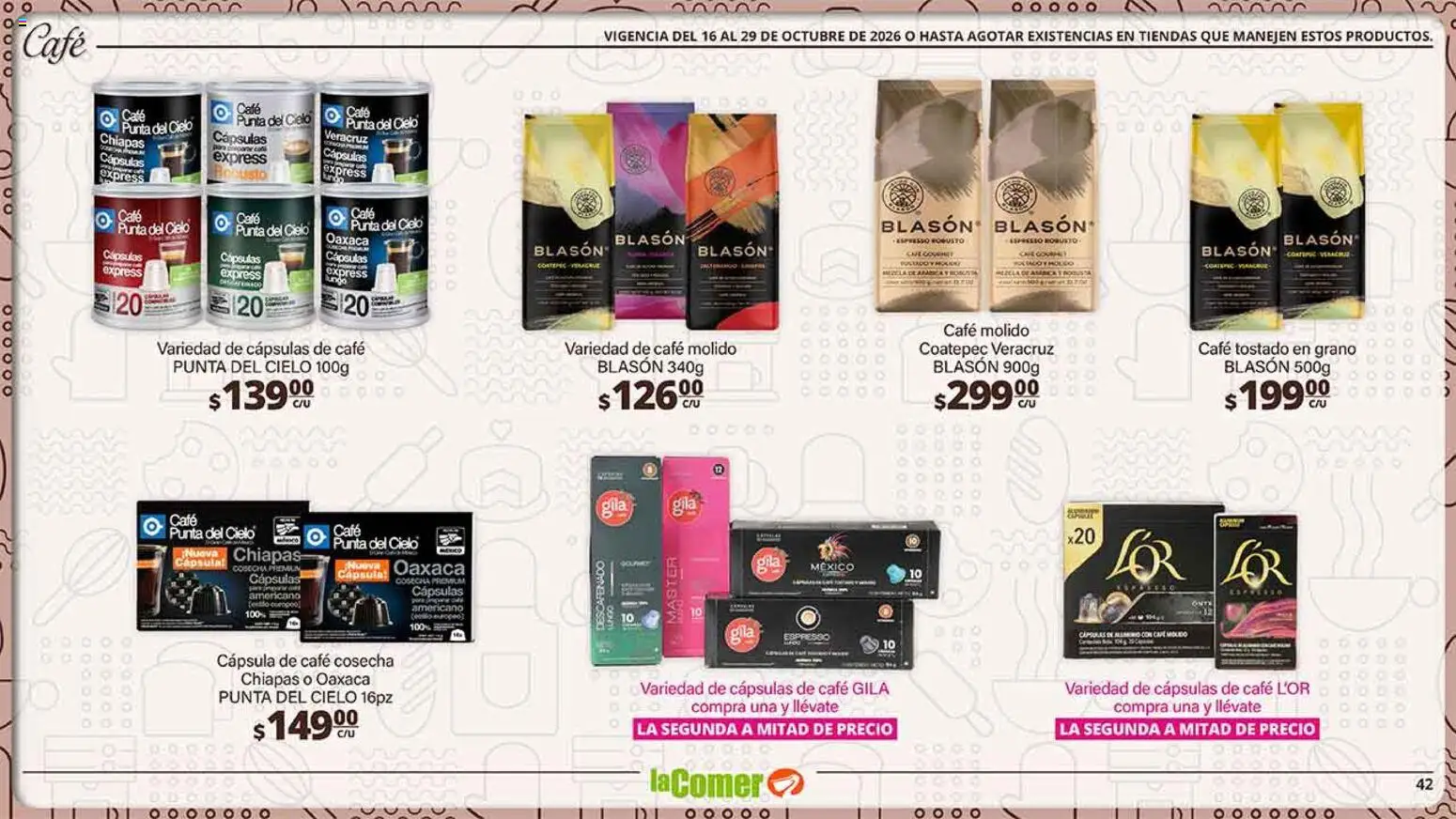Nuevas ofertas de La Comer válidas en toda la República Mexicana desde el 16/10/2026. ¡Encuentra las mejores ofertas en La Comer folleto es la tienda rosa! | Página: 42