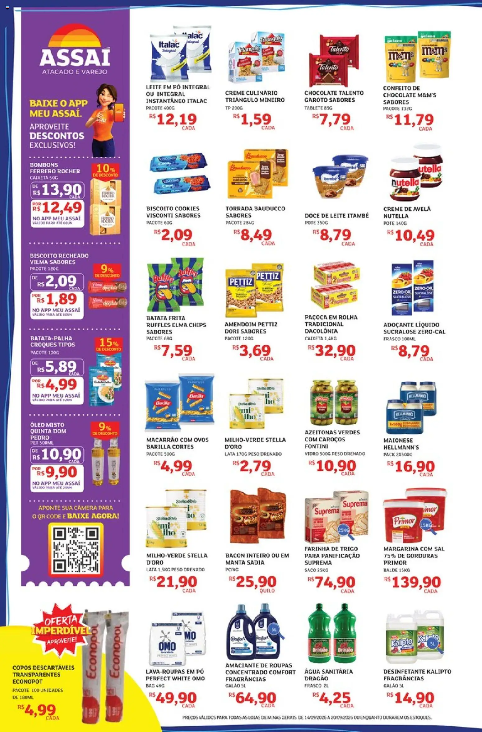 Assaí Atacadista Folheto - válido de 14/09/2026 | Página: 2 | Produtos: Amendoim, Biscoito, Barilla, Creme