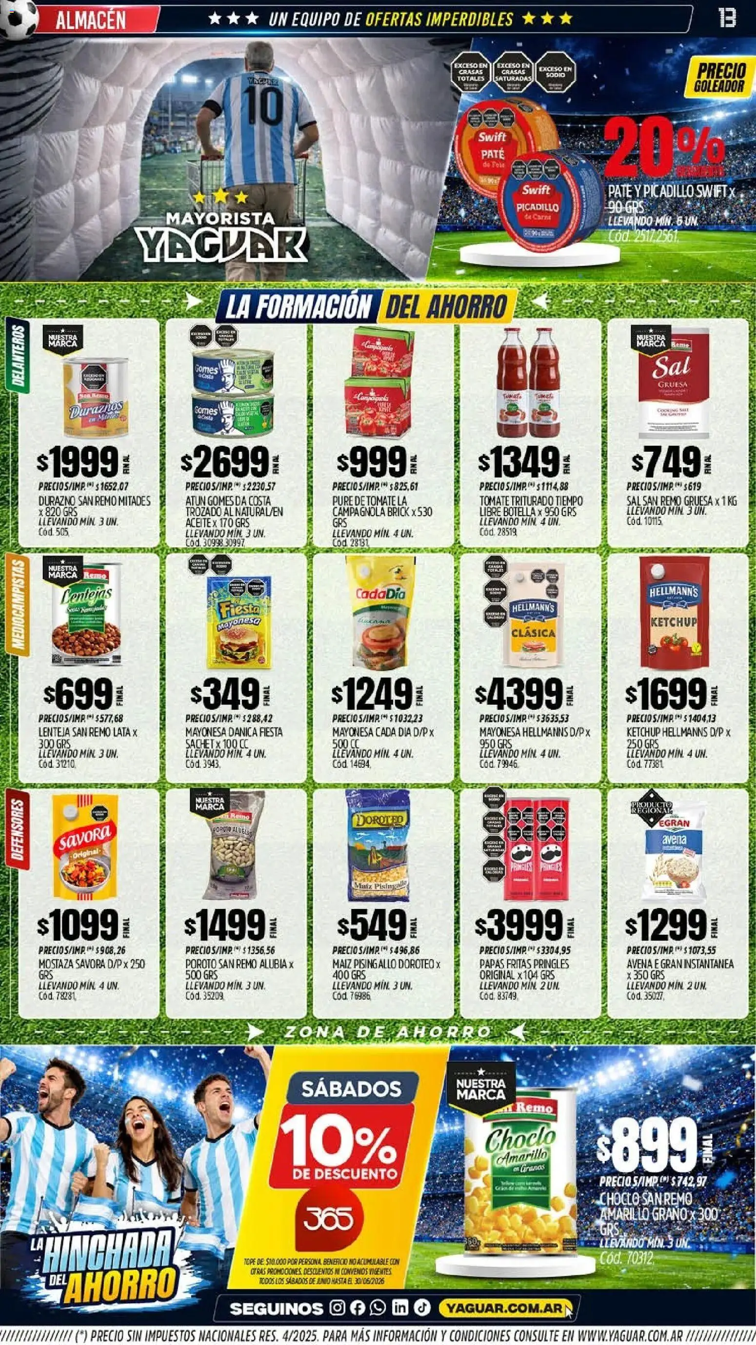 Yaguar - Oferta Semanal Córdoba │ válido desde el 15.06.2026 | Página: 12 | Productos: Botella, Choclo, Sal, Avena