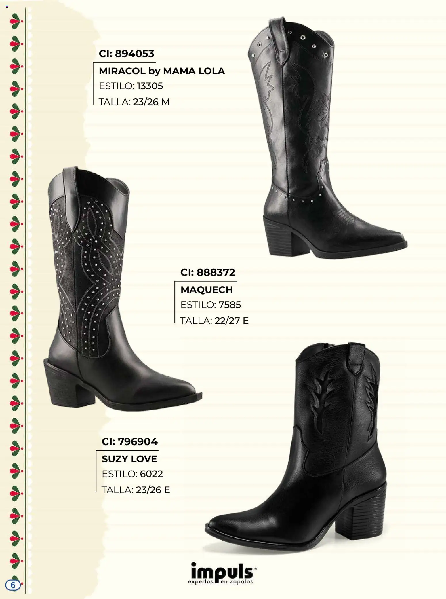Nuevas ofertas de Impuls válidas en toda la República Mexicana desde el 27/08/2026. ¡Encuentra las mejores ofertas en Impuls catálogo Botas! | Página: 6 | Productos: Zapatos