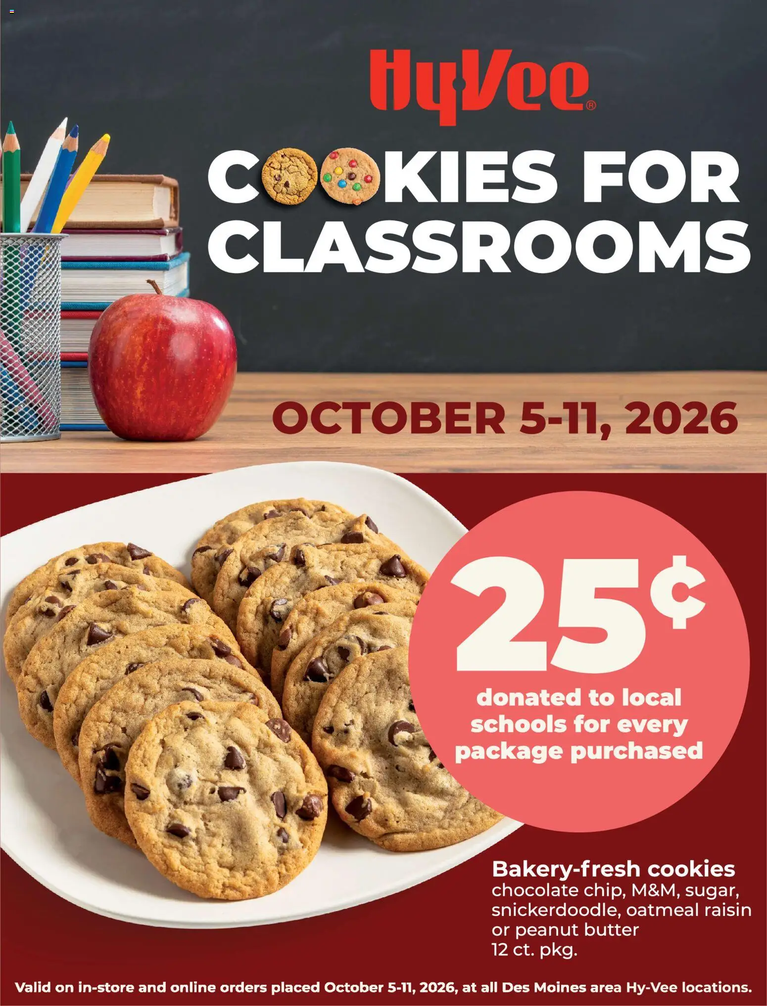 HyVee Cookies for the Classroom Fundraiser - valid from 10/05/2026 | Page: 1