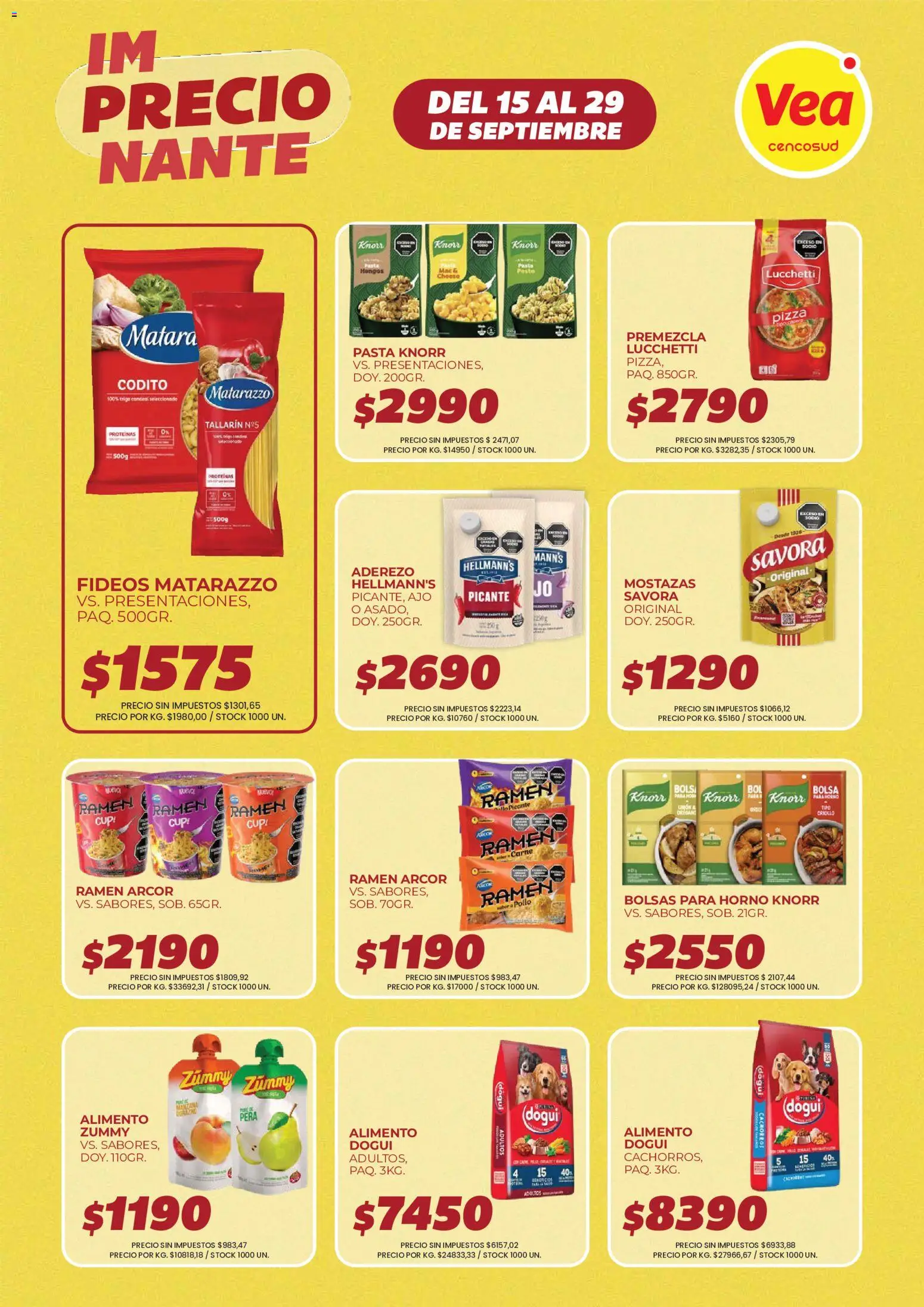 Vea - ImPRECIOnante Cuyo │ válido desde el 15/09/2026 | Página: 6 | Productos: Bolsa, Pesto, Pera, Fideos