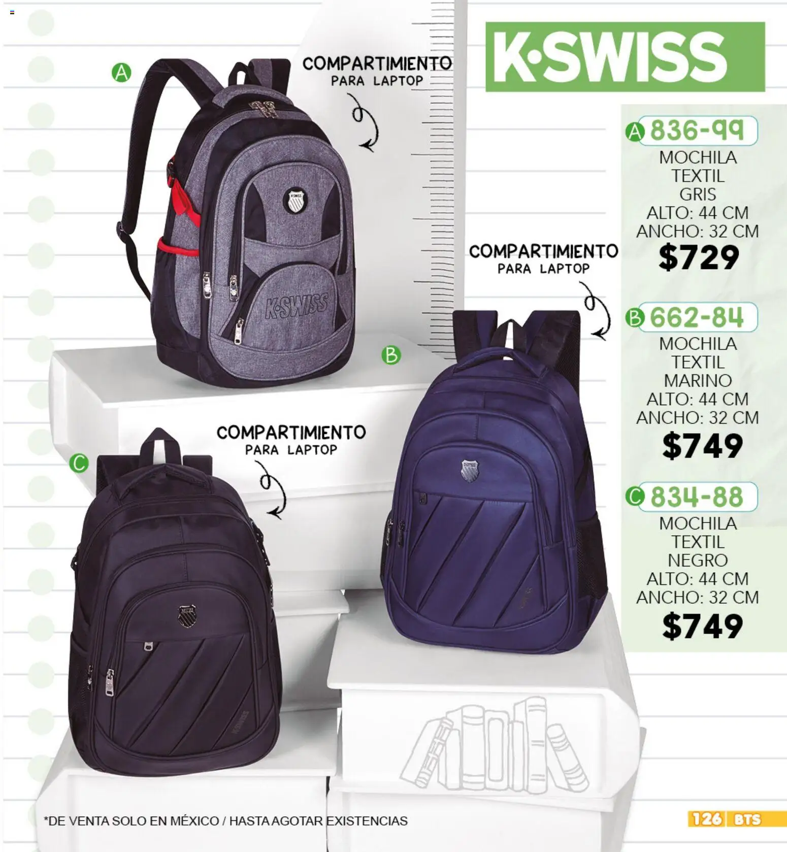 Nuevas ofertas de Cklass válidas en toda la República Mexicana desde el 09.06.2026. ¡Encuentra las mejores ofertas en Cklass catálogo Escolar! | Página: 127 | Productos: Mochila