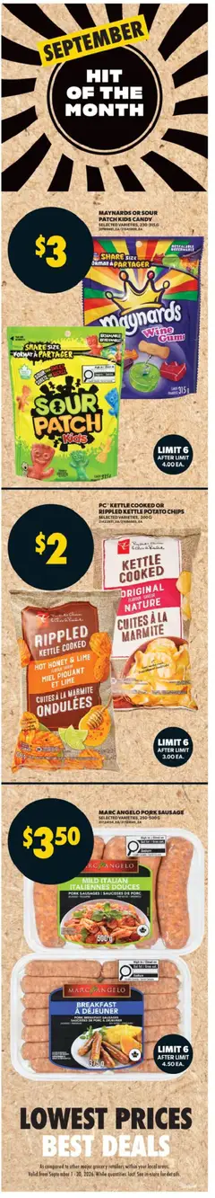 Preview of Real Canadian Superstore weekly flyer / circulaire from shop Real Canadian Superstore valid from Sep 3, 2026 | Page: 5 | Products: Kettle, Honey, Wine, Pork