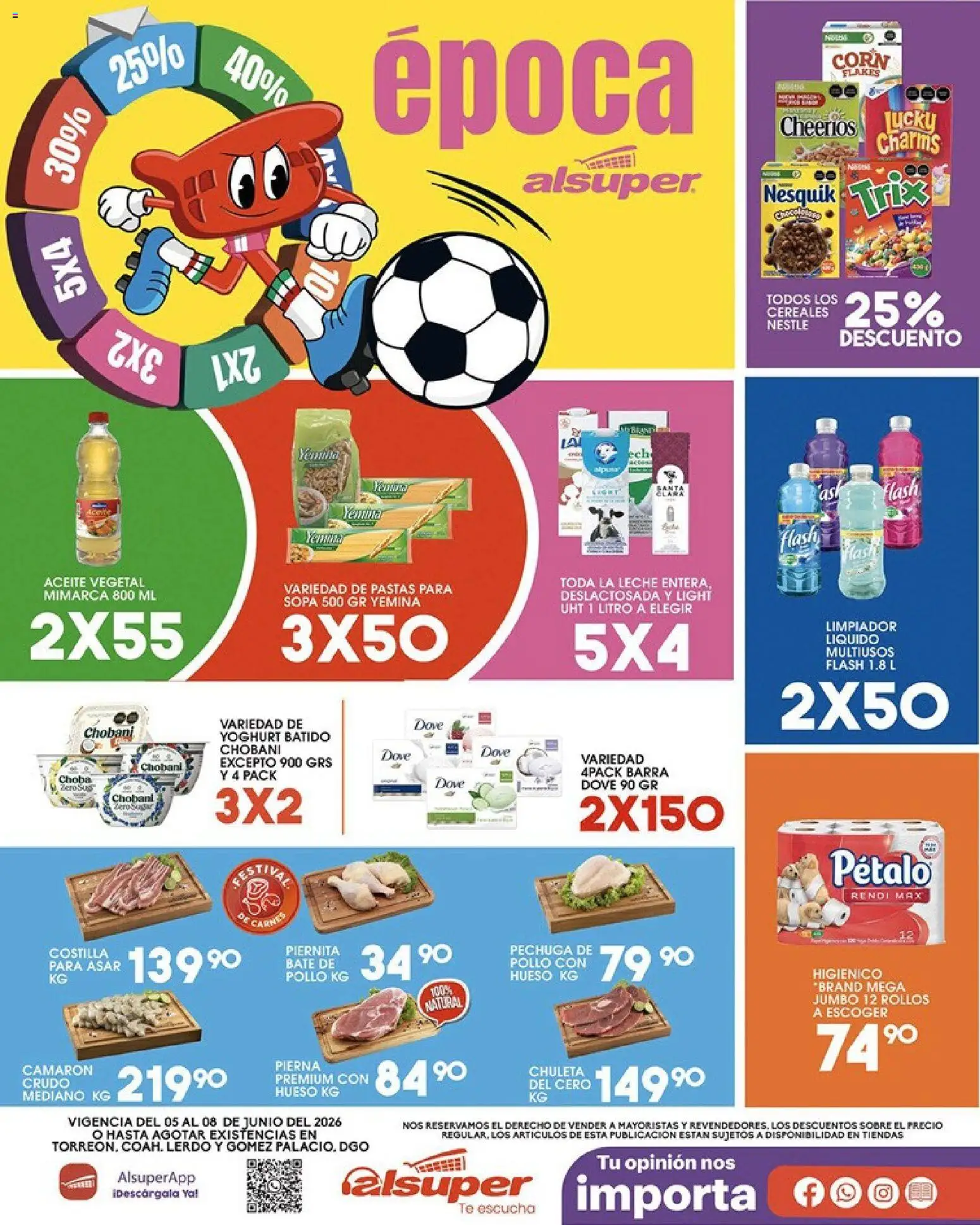 Nuevas ofertas de Alsuper válidas en toda la República Mexicana desde el 05.06.2026. ¡Encuentra las mejores ofertas en Alsuper folleto Torreon! | Página: 1