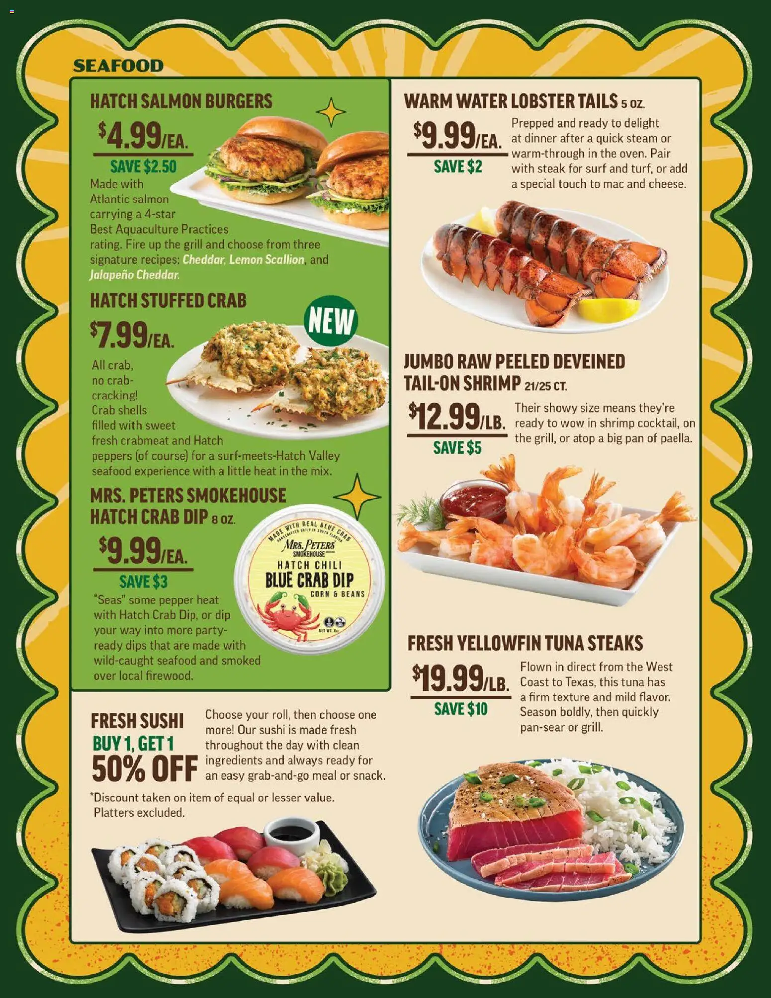 Central Market Weekly Ad - valid from 08/05/2026 | Page: 4 | Products: Peppers, Pan, Pepper, Seafood