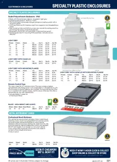 Preview of Jaycar Engineering & Scientific Catalogue 2025/2026  - valid from 09.07.2025 | Page: 221 | Products: Cabinet, Box, Batteries, Bench