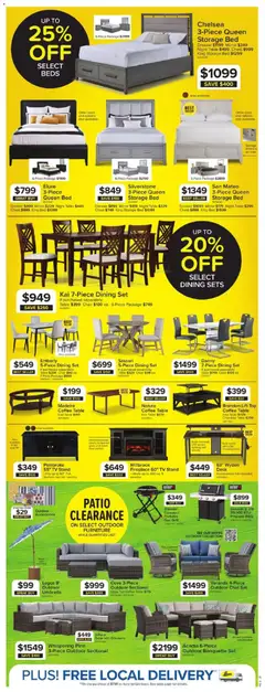 Preview of Leon's weekly flyer / circulaire from shop Leon's valid from Jul 9, 2026 | Page: 3 | Products: Grill, Coffee table, Mirror, Coffee