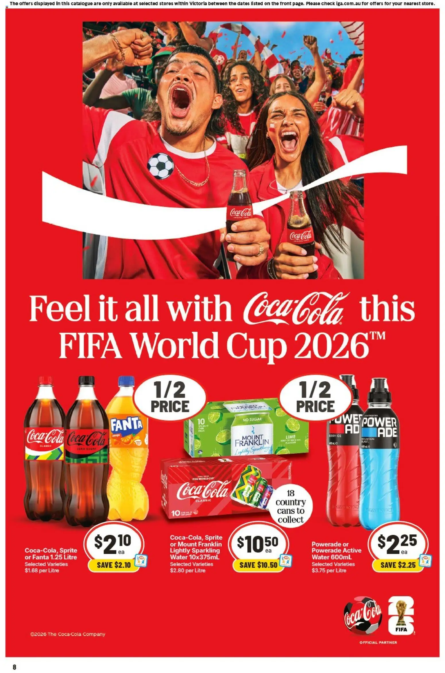 IGA catalogue - valid from 03.06.2026 | Page: 8 | Products: Coca Cola, Water, Sugar, Lime