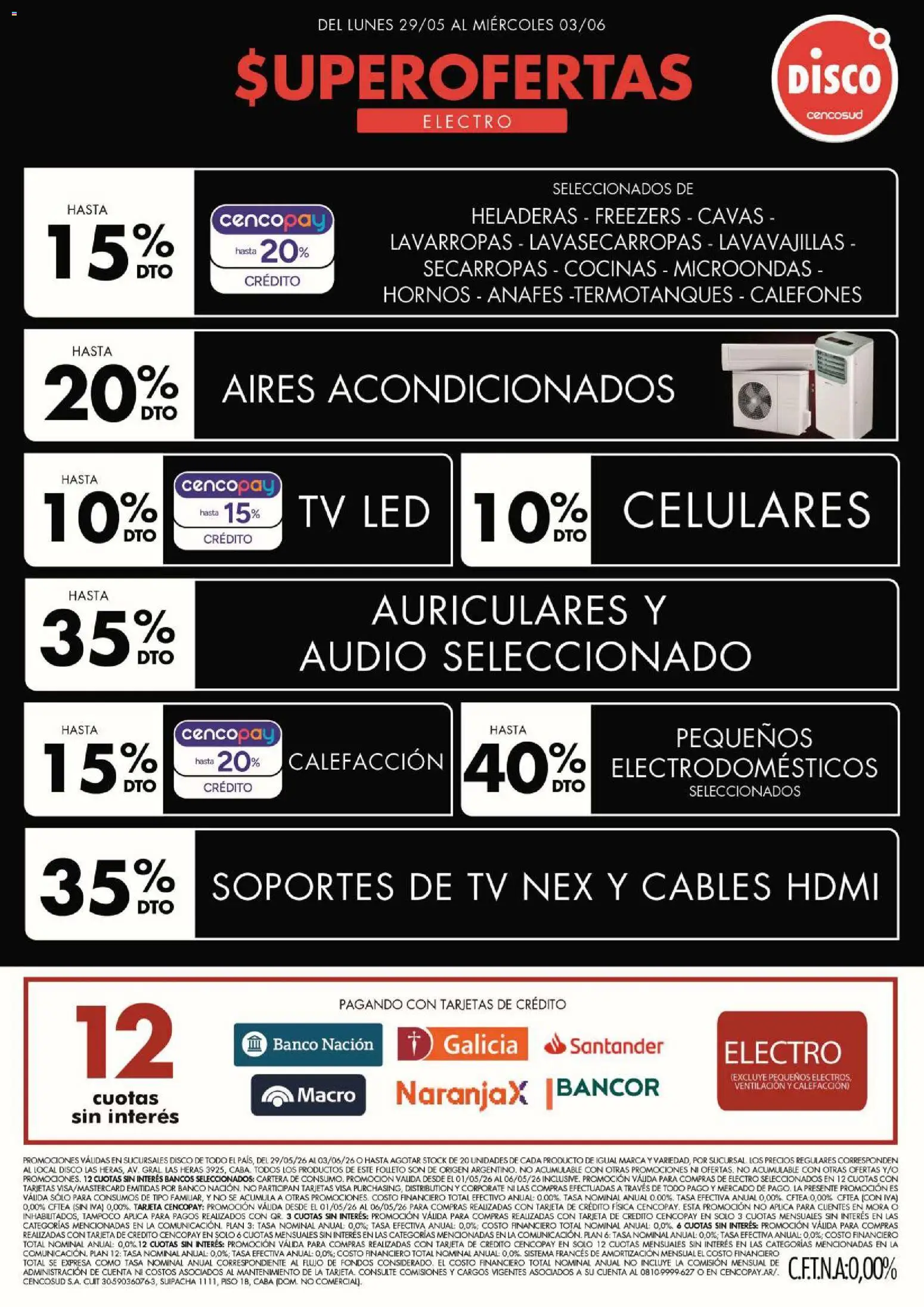 Disco - Ofertas | Electro, T. Libre y más │ válido desde el 28.05.2026 | Página: 1 | Productos: Auriculares, Disco, Lavavajillas, Lavarropas