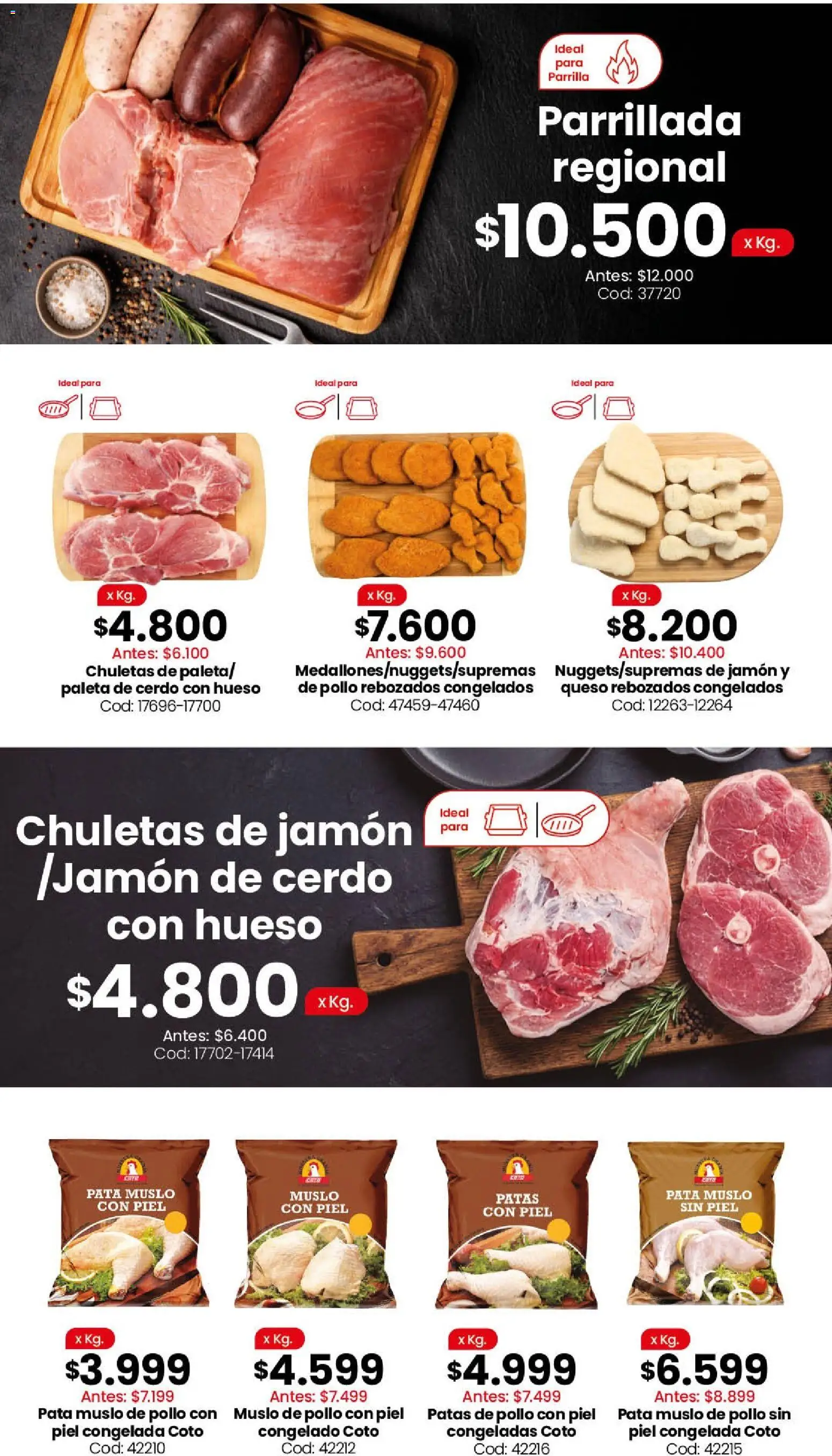Coto - Carnes, verduras, pescadería, frescos y elaborados │ válido desde el 10/08/2026 | Página: 2 | Productos: Parrilla, Paleta, Patas de pollo, Jamón