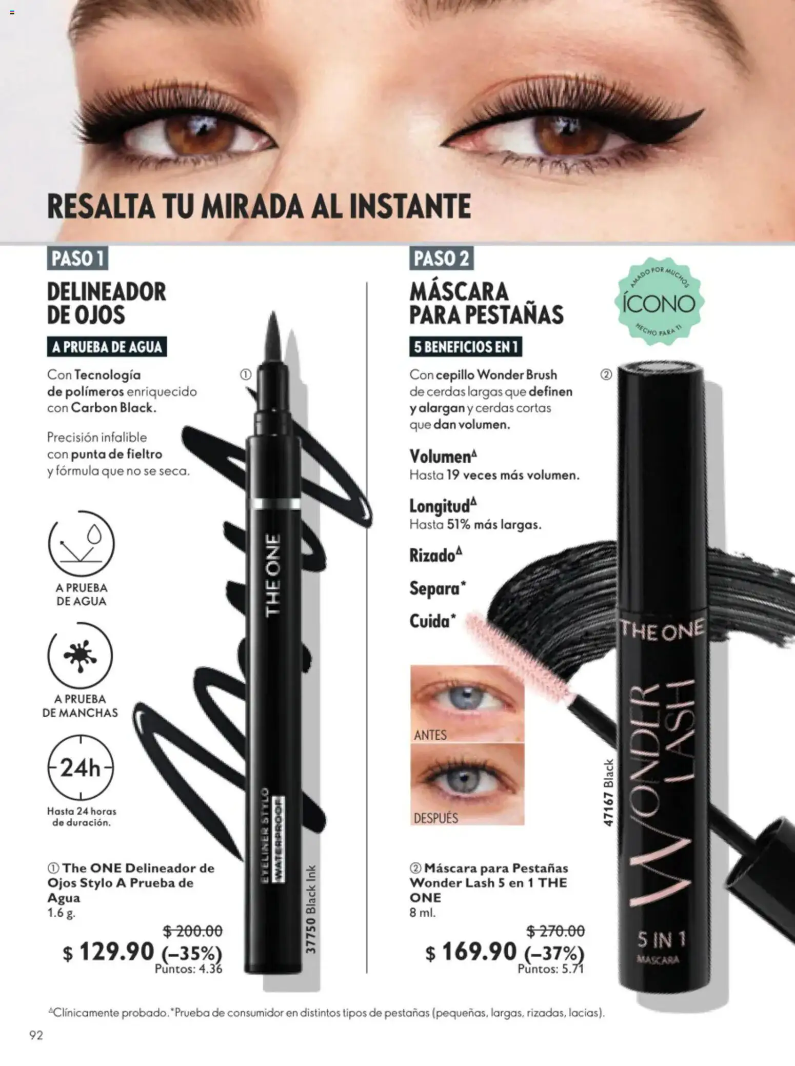 Nuevas ofertas de Oriflame válidas en toda la República Mexicana desde el 11/07/2026. ¡Encuentra las mejores ofertas en Oriflame campaña 10 2026! | Página: 92 | Productos: Cepillo, Máscara, Agua, Delineador