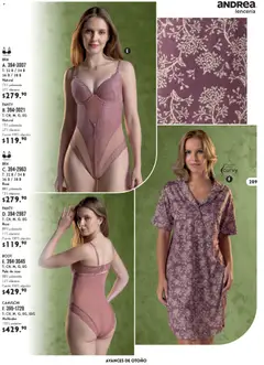 Vista previa de Andrea catálogo Lencería & vestir interior, nuevo folleto de la tienda, válido en México a partir del 24.05.2026 | Página: 69 | Productos: Algodón, Body, Lenceria, Camisón