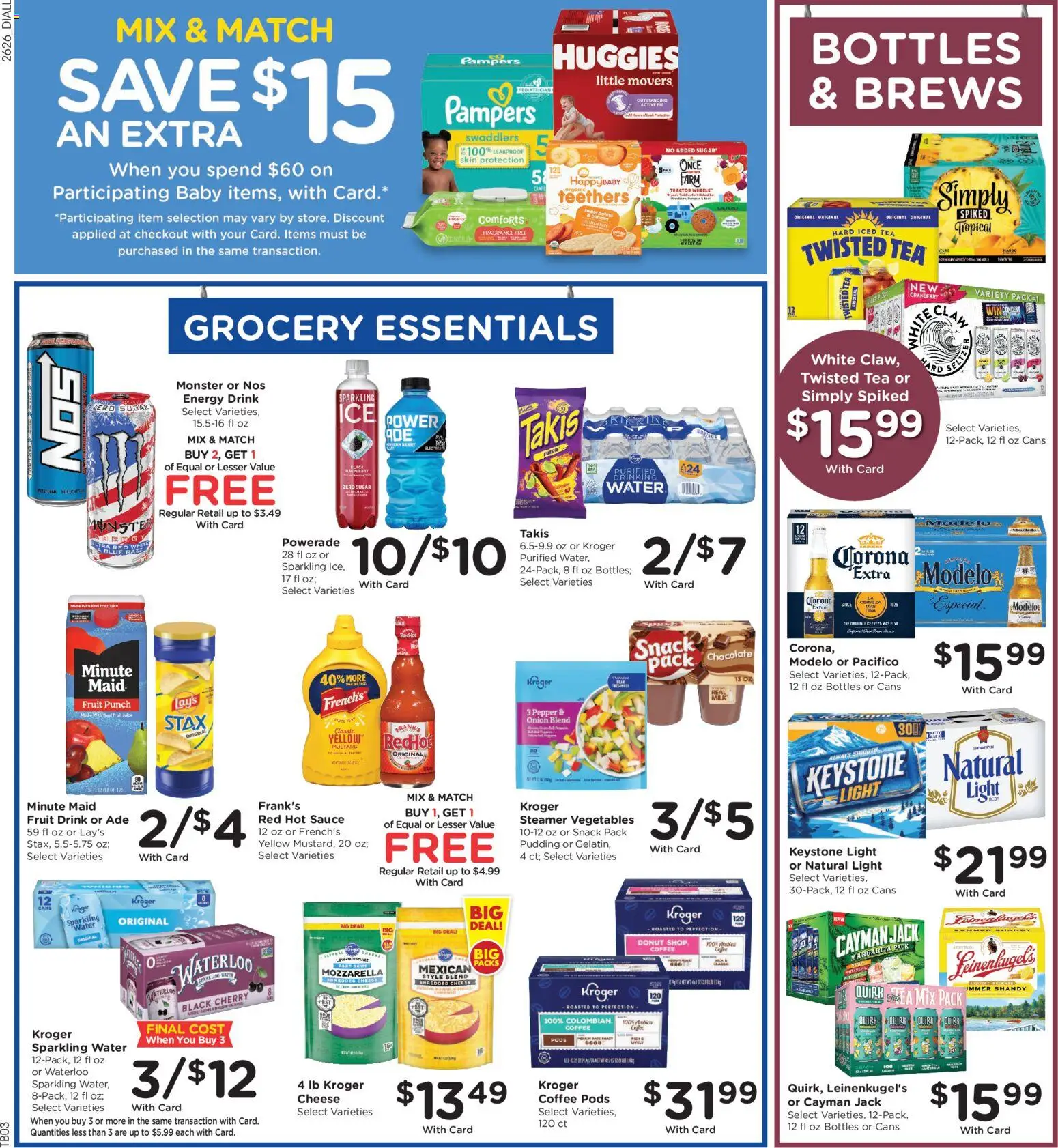 Dillons Weekly Ad - valid from 07/29/2026 | Page: 8 | Products: Cheese, Coffee, Water, Onion