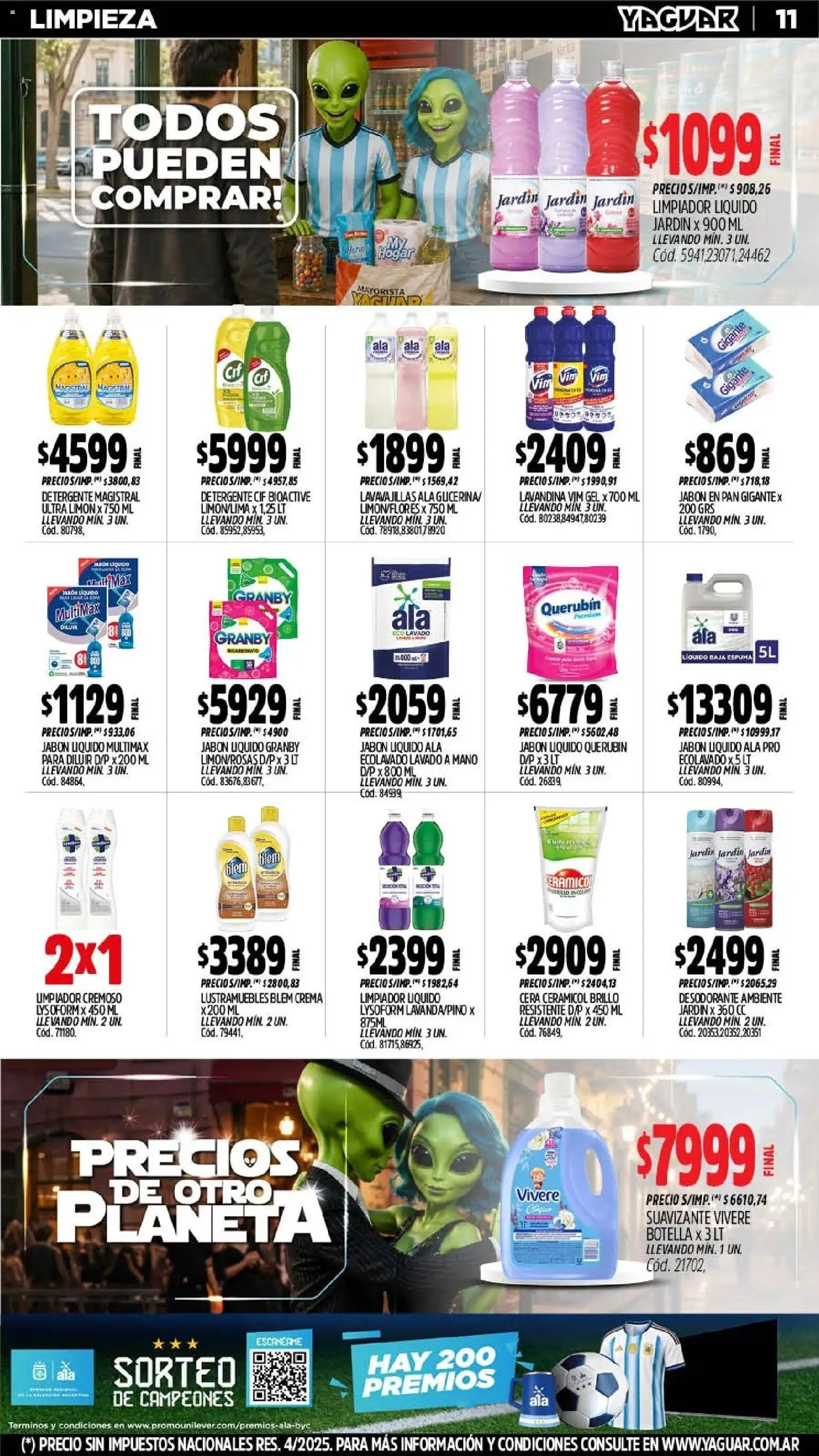 Yaguar - Oferta Semanal Santa Fé │ válido desde el 06/07/2026 | Página: 13 | Productos: Jabón, Detergente, Limón, Pan