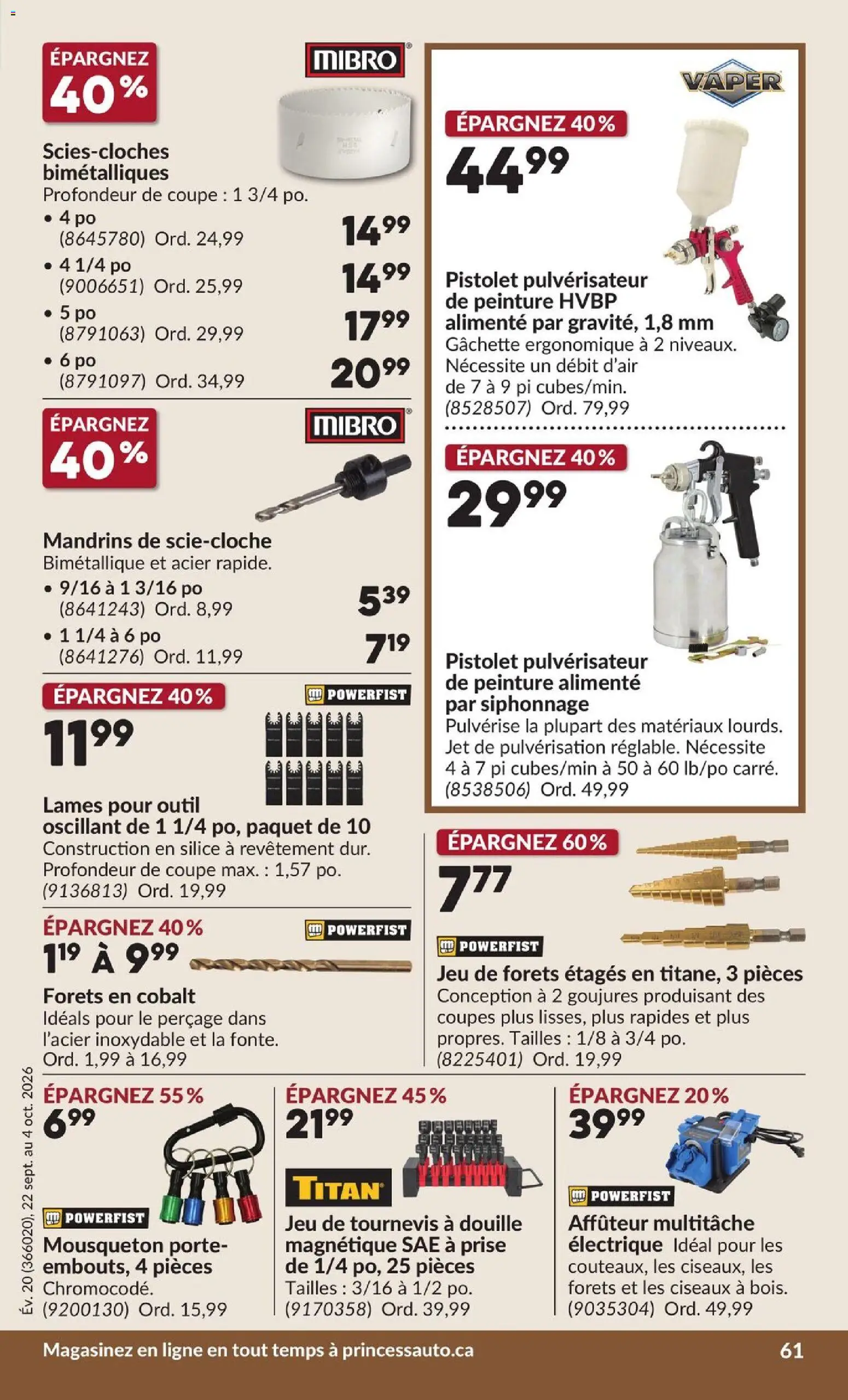 Princess Auto flyer valid from Sep 22, 2026 | Page: 66