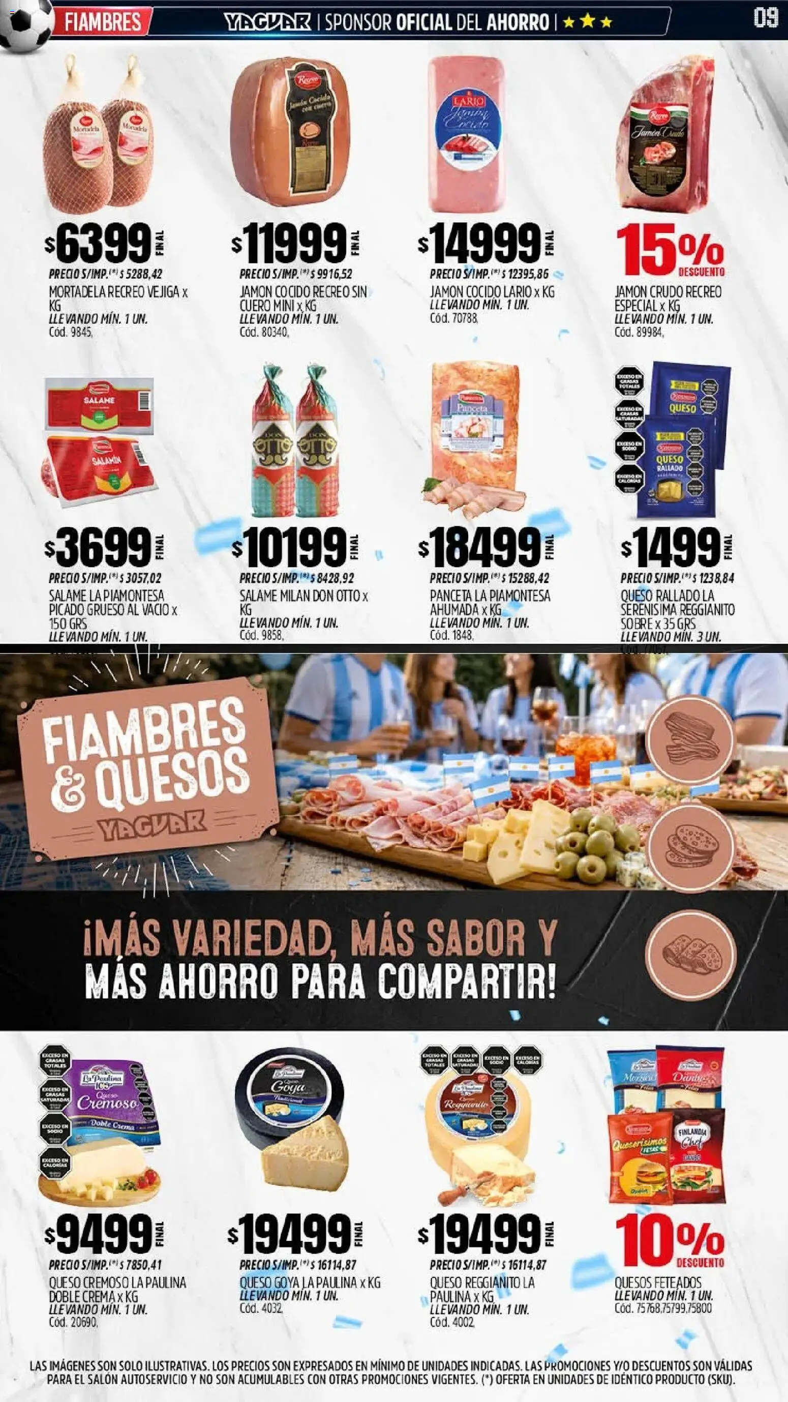 Yaguar - Oferta Semanal Chaco │ válido desde el 01.06.2026 | Página: 8 | Productos: Sobre, Jamón crudo, Salame, Crema