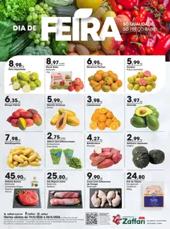 Zaffari ofertas Dia de Feira - SP - Pré-Visualização do folheto da loja Zaffari, válido de 19.05.2026 | Página: 1 | Produtos: Goiaba, Mexerica, Abóbora, Alface