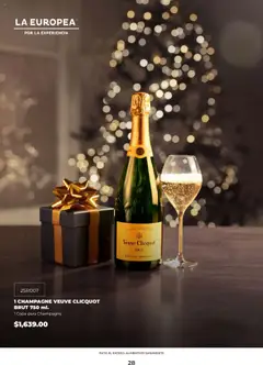 Vista previa de La Europea catálogo, nuevo folleto de la tienda, válido en México a partir del 22/09/2025 | Página: 28 | Productos: Champagne