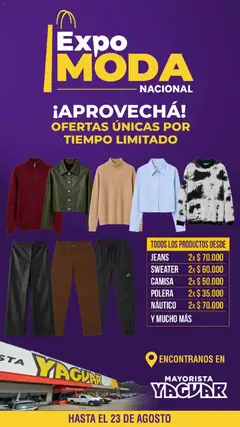 Vista previa Yaguar - Visita Expo moda General Roca válido desde el 17/08/2026