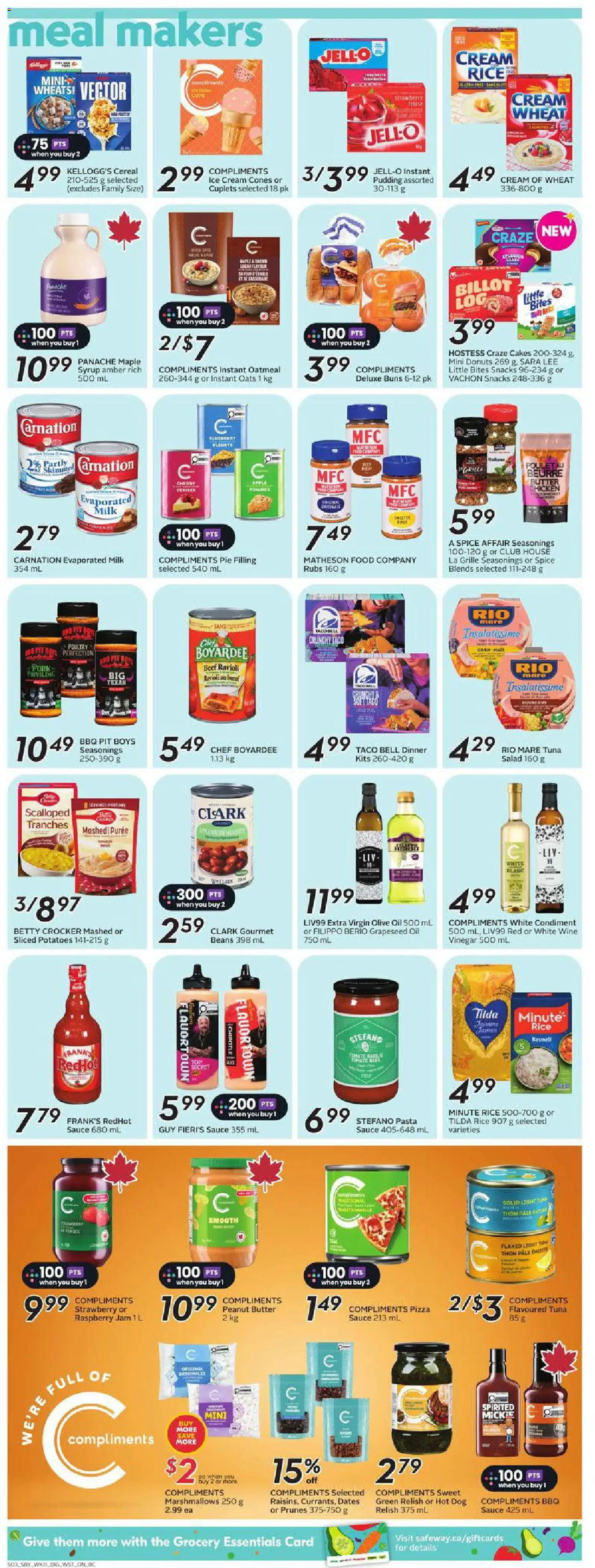 Safeway flyer valid from Jul 9, 2026 | Page: 11 | Products: Rice, Socket, Oil, Pork