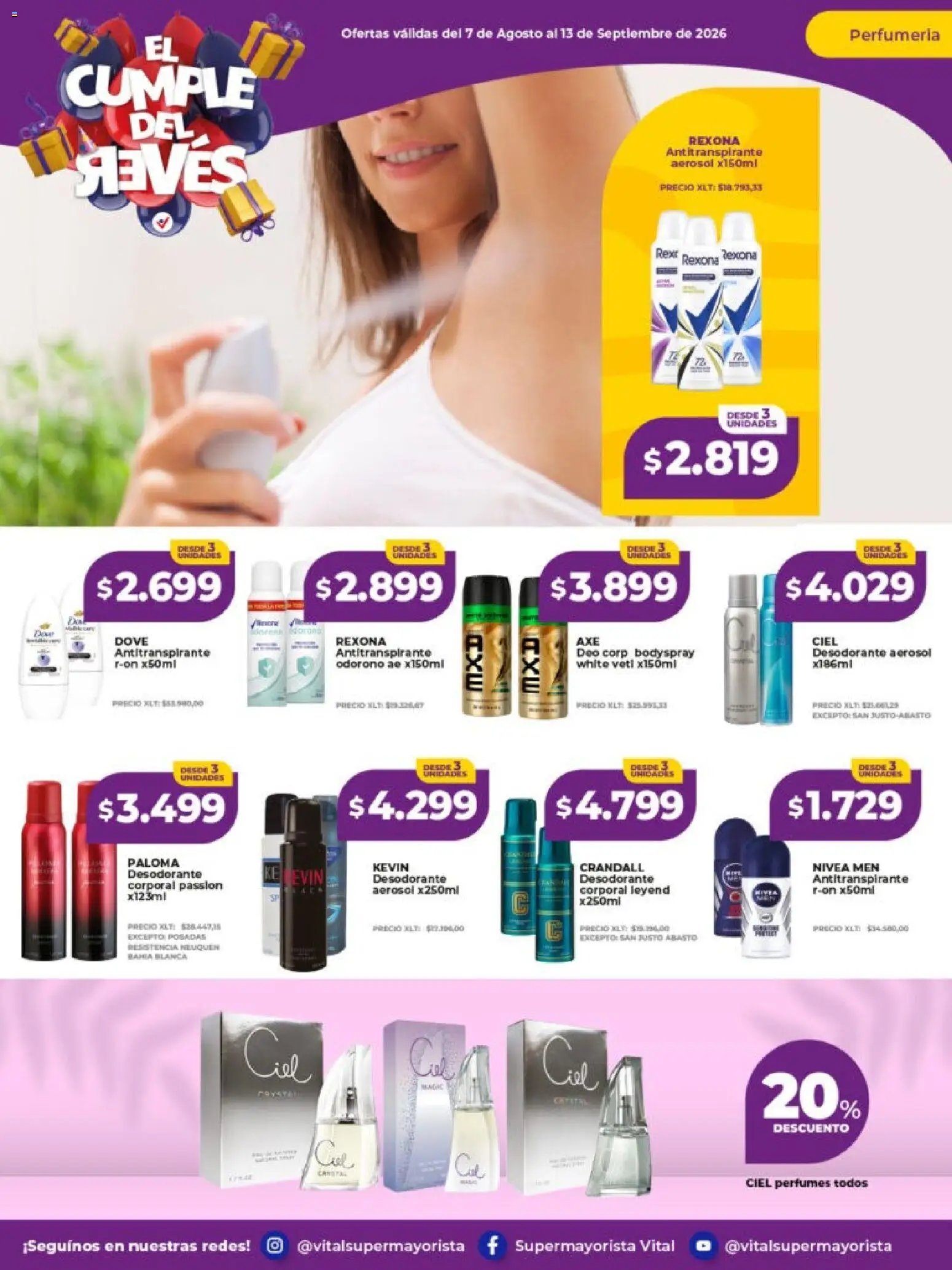Vital - Ofertas │ válido desde el 07/09/2026 | Página: 4 | Productos: Ron, Perfumes, Desodorante, Antitranspirante