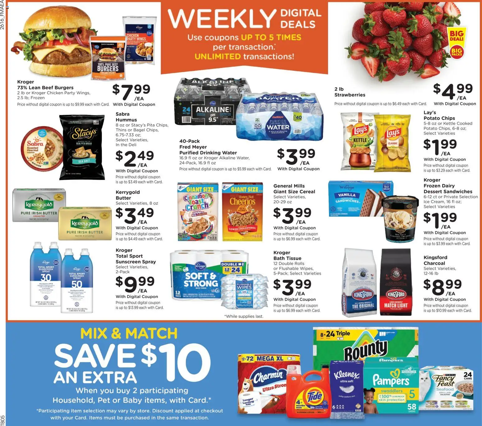Fred Meyer Weekly Ad - valid from 20.05.2026 | Page: 2 | Products: Bath, Strawberries, Water, Seafood