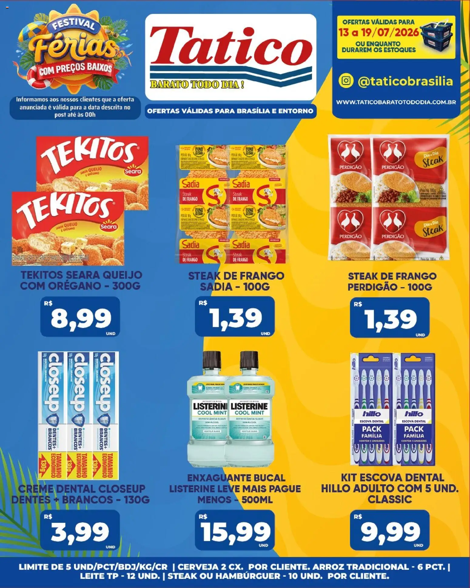 Tatico Folheto - válido de 14/07/2026 | Página: 42 | Produtos: Cerveja, Creme, Hambúrguer, Frango