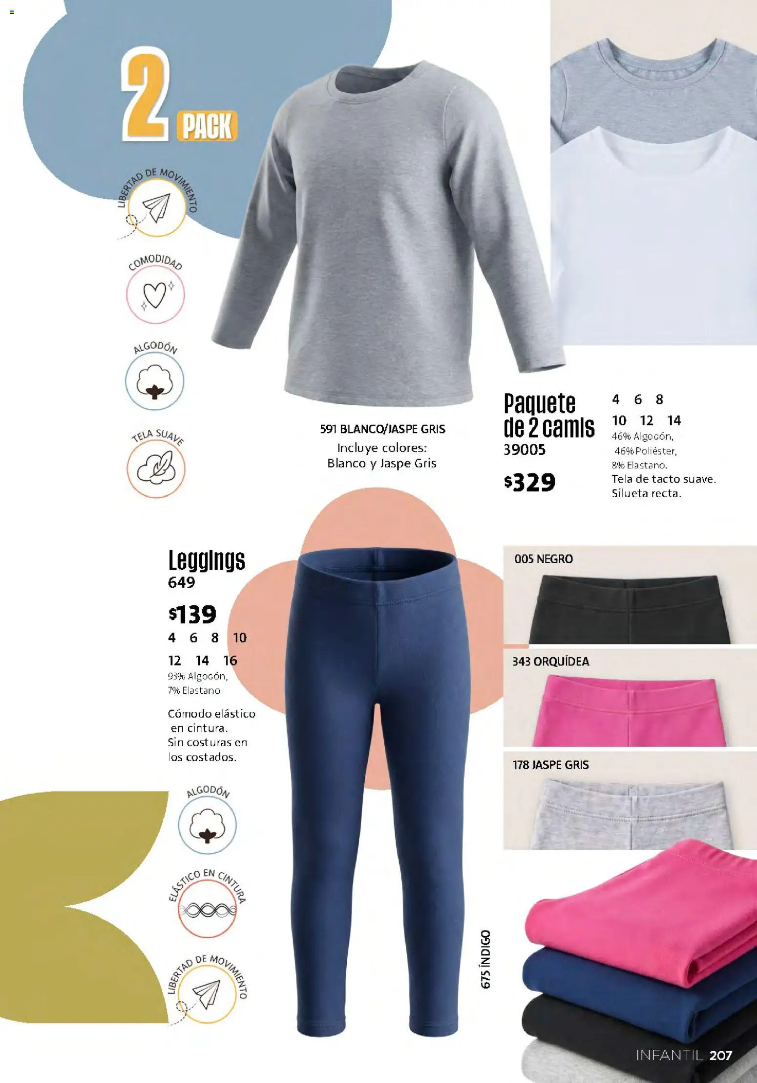 Nuevas ofertas de Ilusión válidas en toda la República Mexicana desde el 01/09/2026. ¡Encuentra las mejores ofertas en Ilusión catálogo Otoño! | Página: 209 | Productos: Leggings, Orquídea, Algodón
