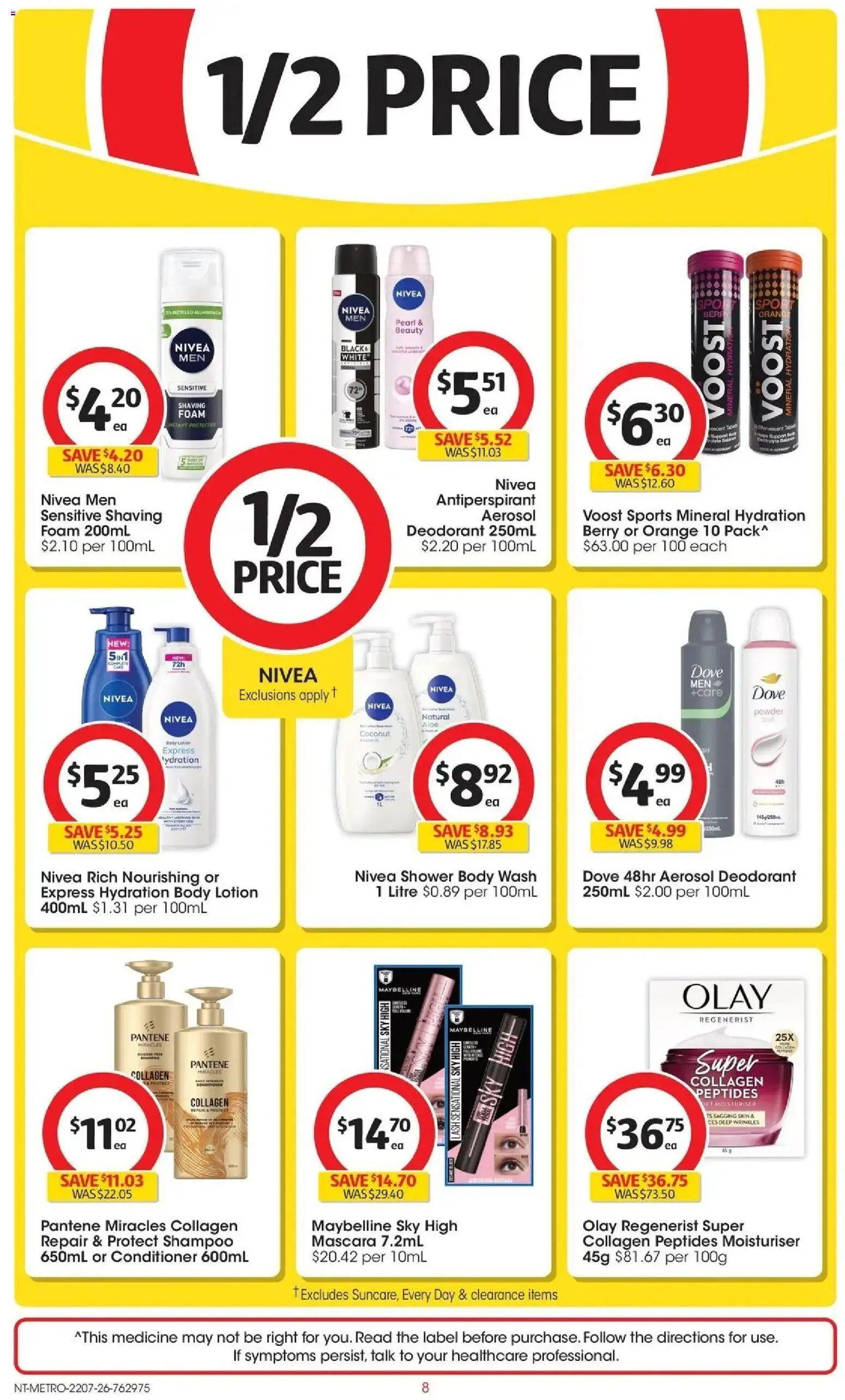 Coles catalogue - valid from 22/07/2026 | Page: 8 | Products: Shower, Shampoo, Conditioner, Shaving foam
