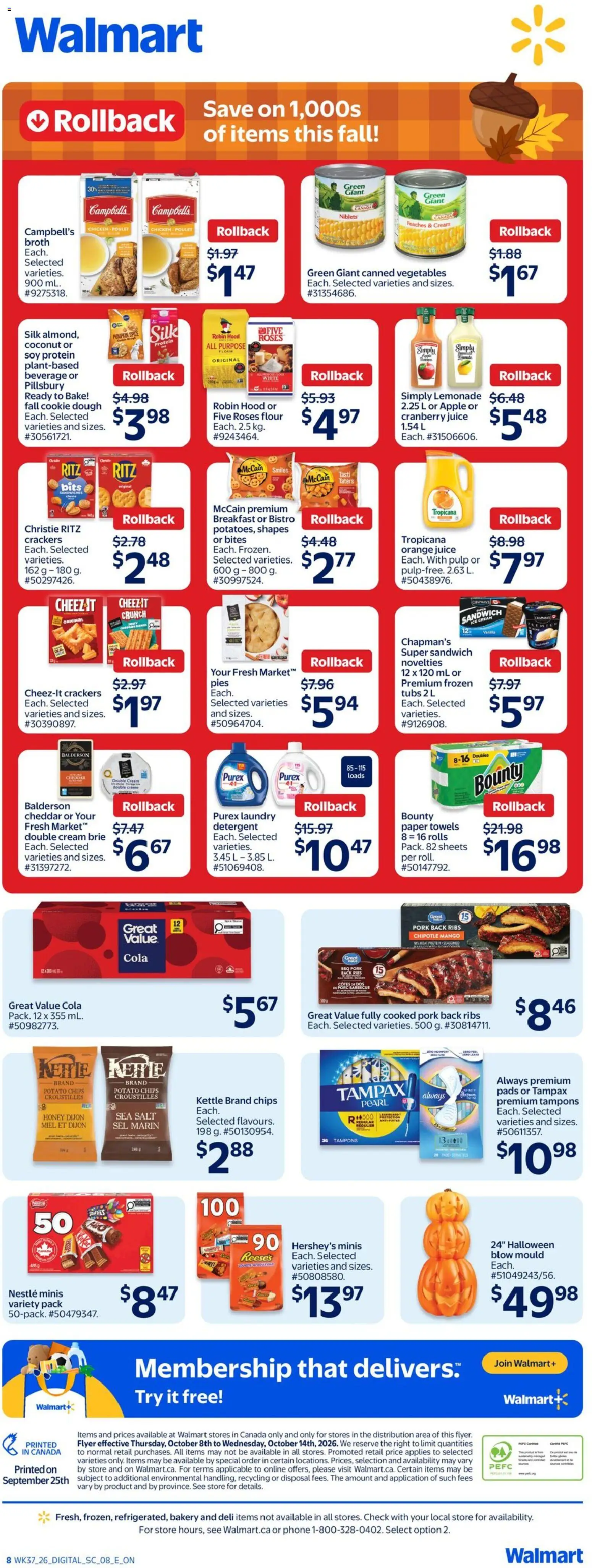 Walmart flyer valid from Oct 8, 2026 | Page: 3