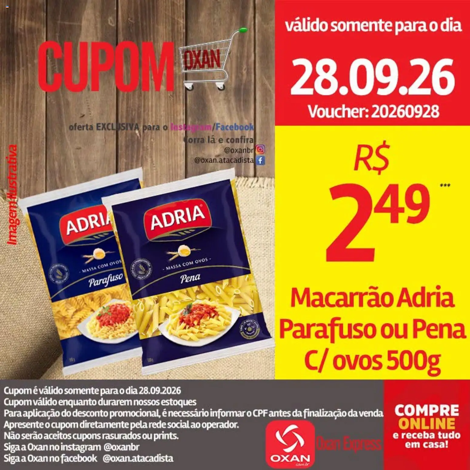Oxan Atacadista Folheto - válido de 28/09/2026 | Página: 19 | Produtos: Ovos, Macarrão, Massa