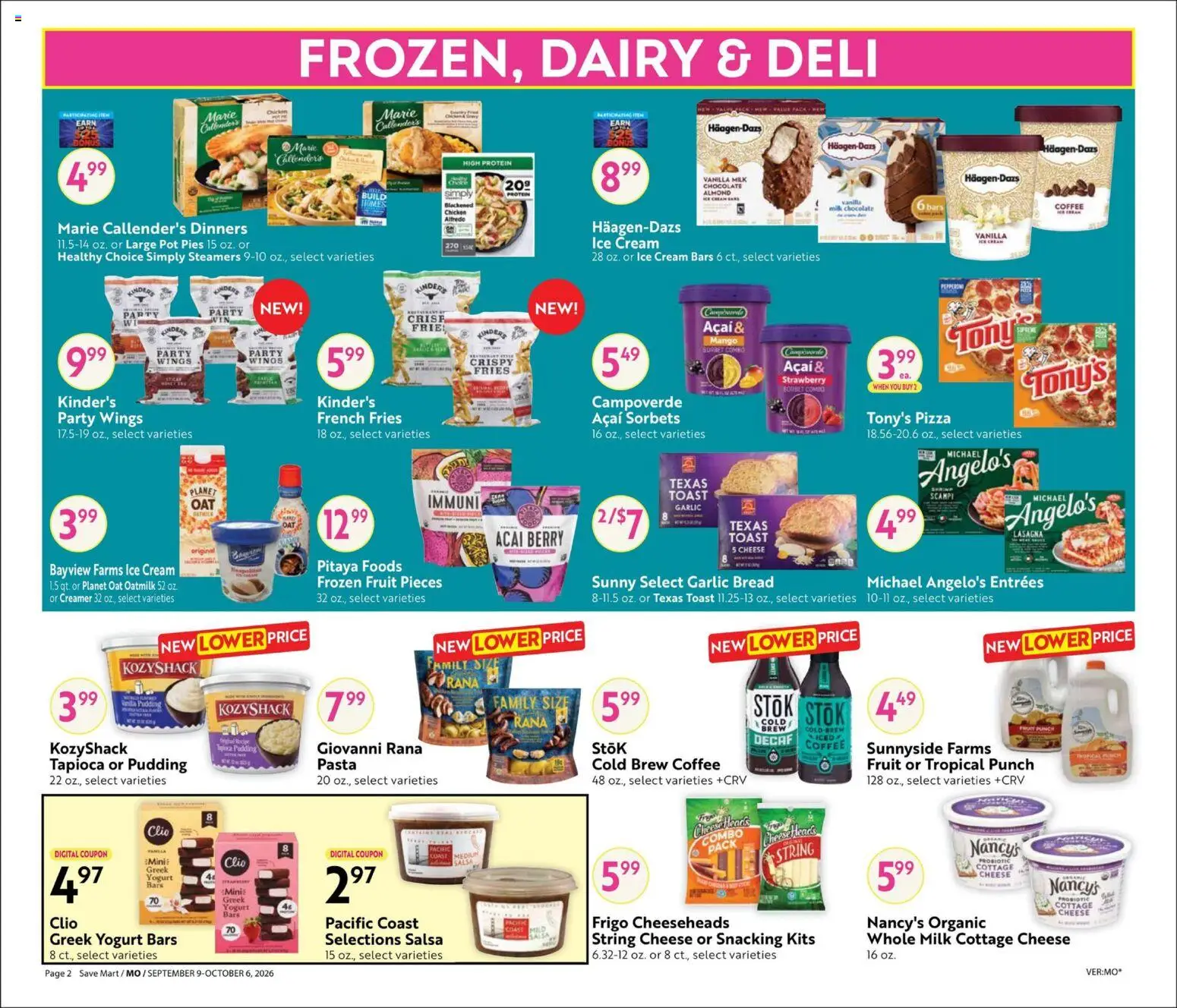 Save Mart Online Savings Guide - valid from 09/09/2026 | Page: 2 | Products: Chocolate, Protein, Ice, French fries